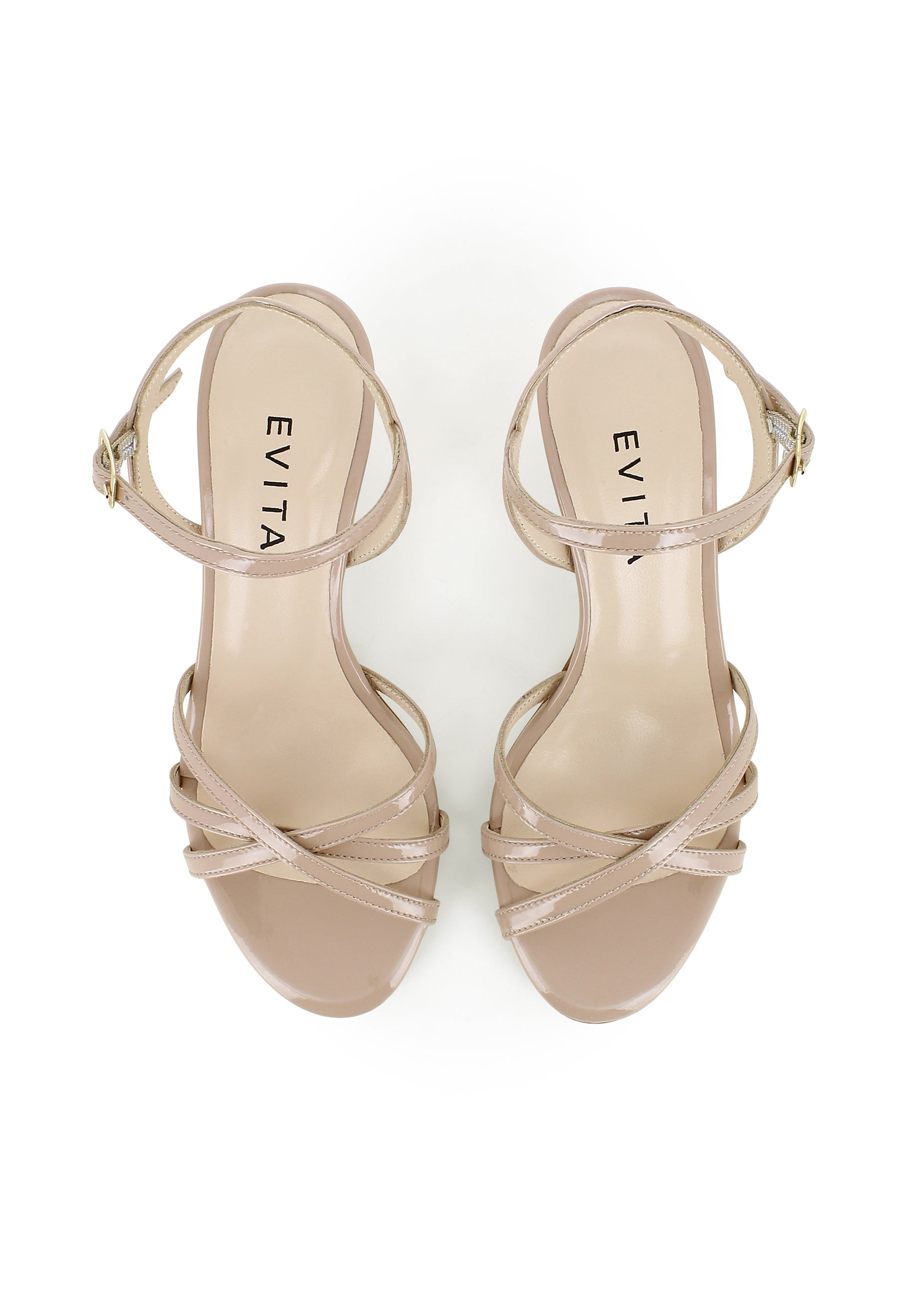 GIOIA Damen Sandalette - Lackleder Altrosa