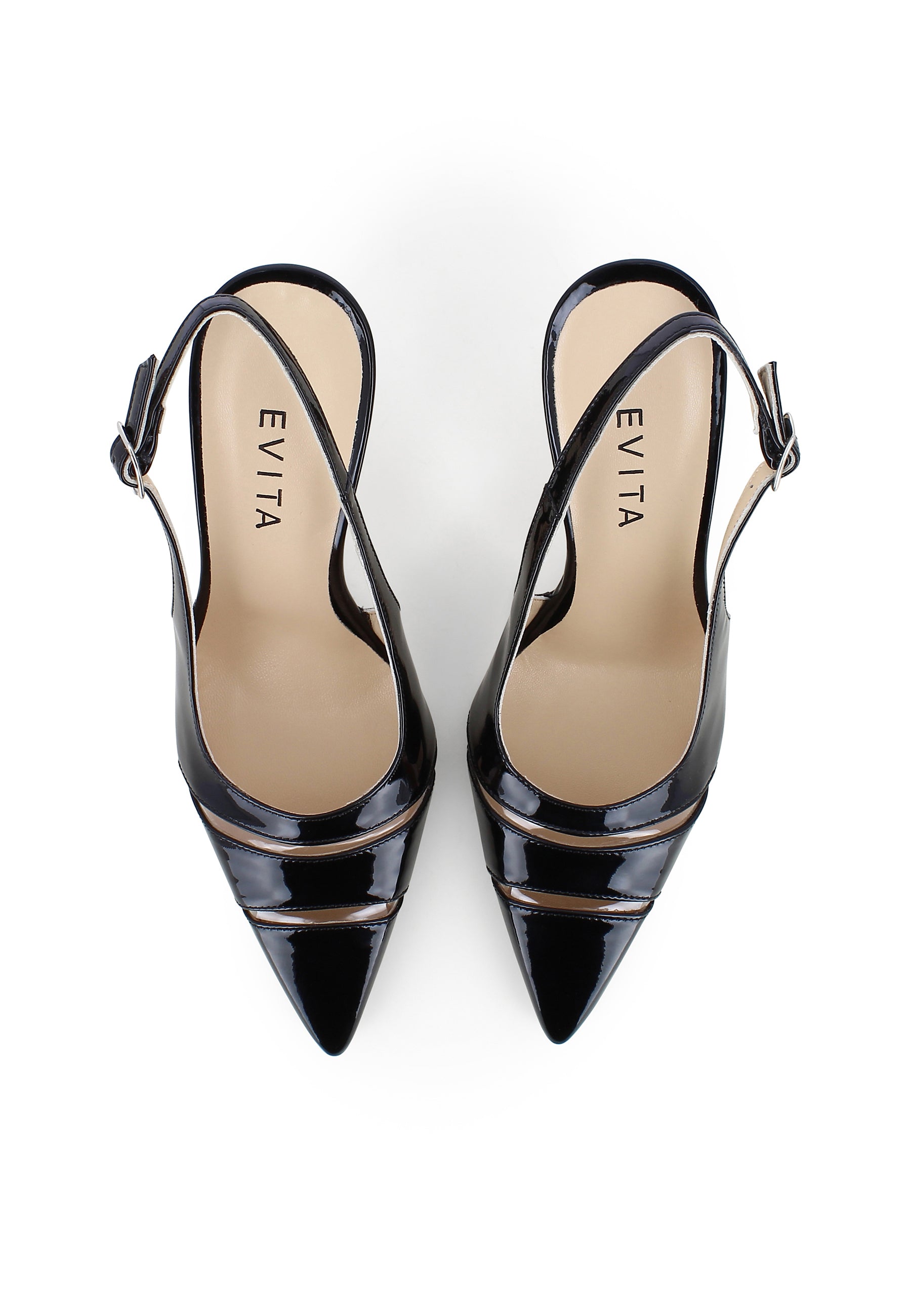 PIA Women's Sling Pumps - Patent Leather Black