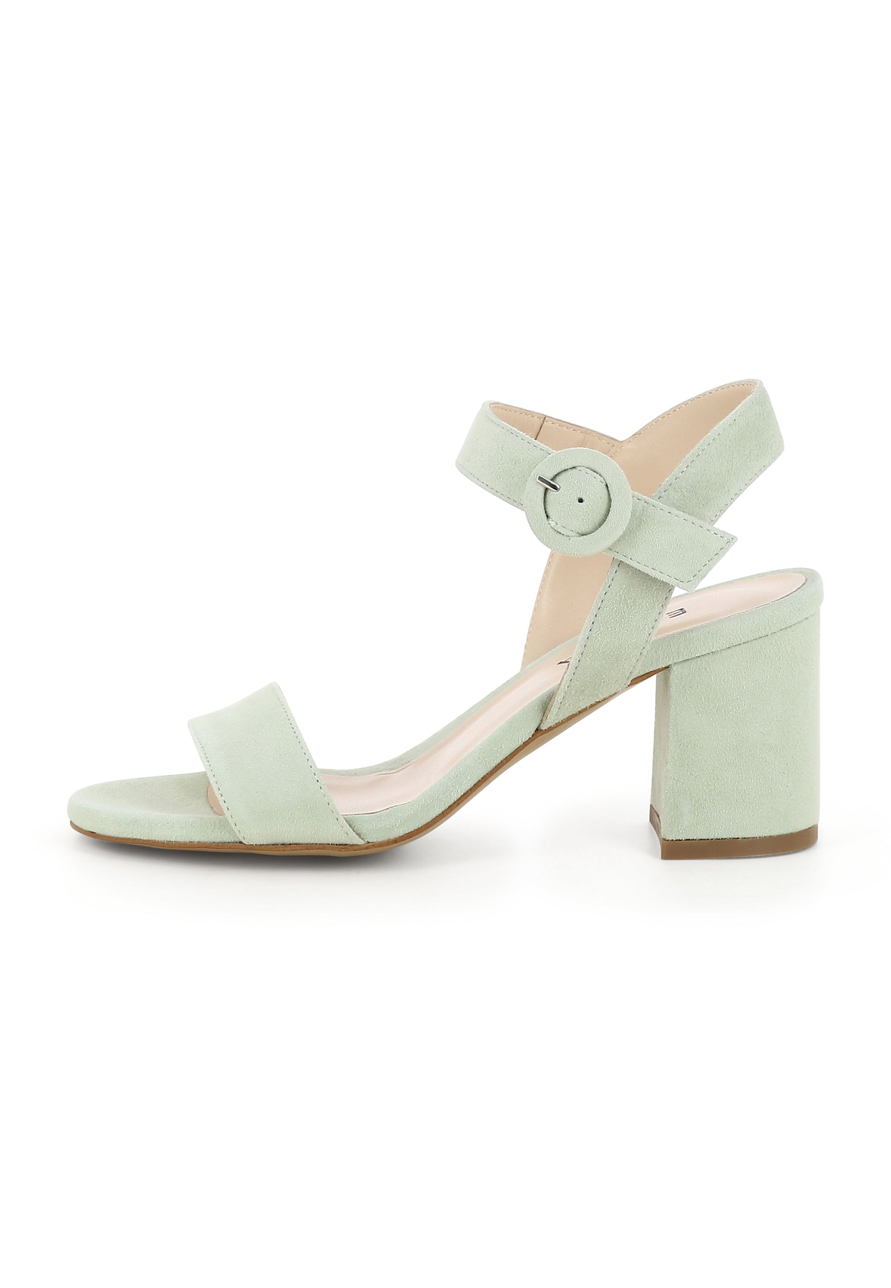 SAMANTA Damen Sandalette - Rauleder Hellgrün