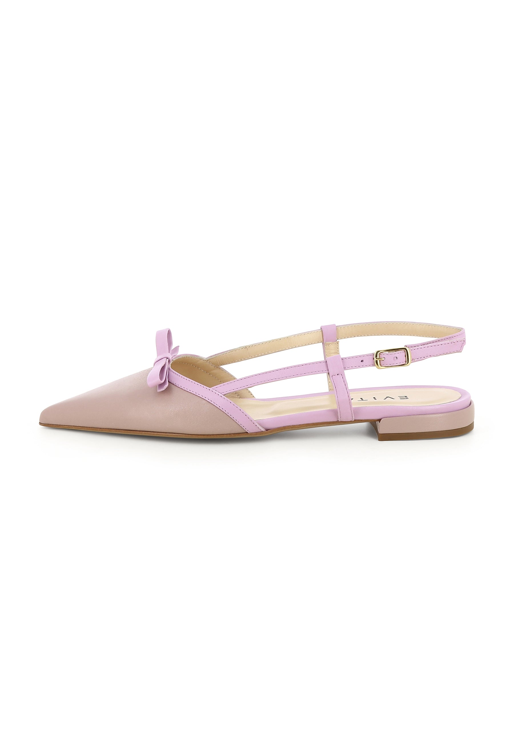 SONIA Damen Sling Pumps - Glattleder Puder