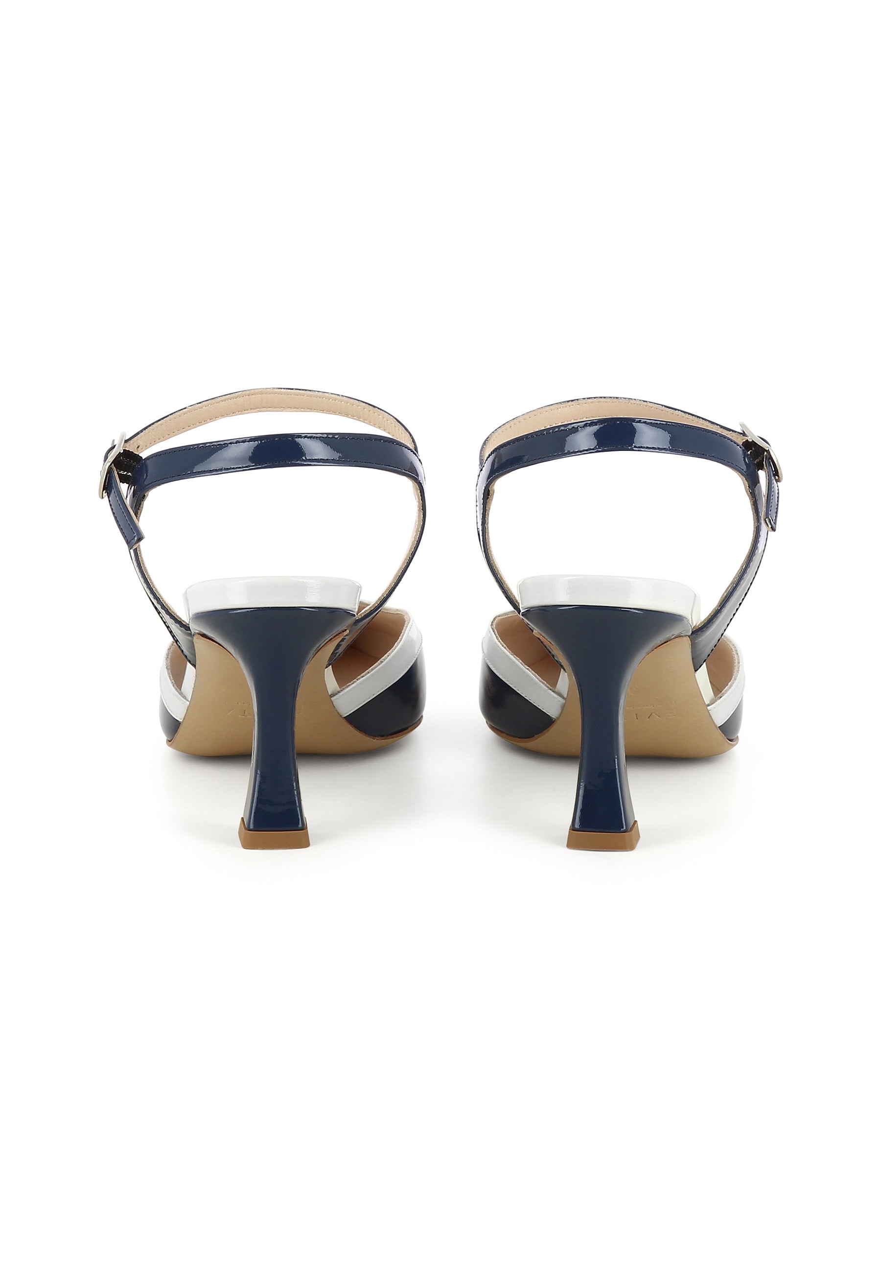 PENELOPE Damen Pumps Halboffen - Lackleder Dunkelblau/Creme