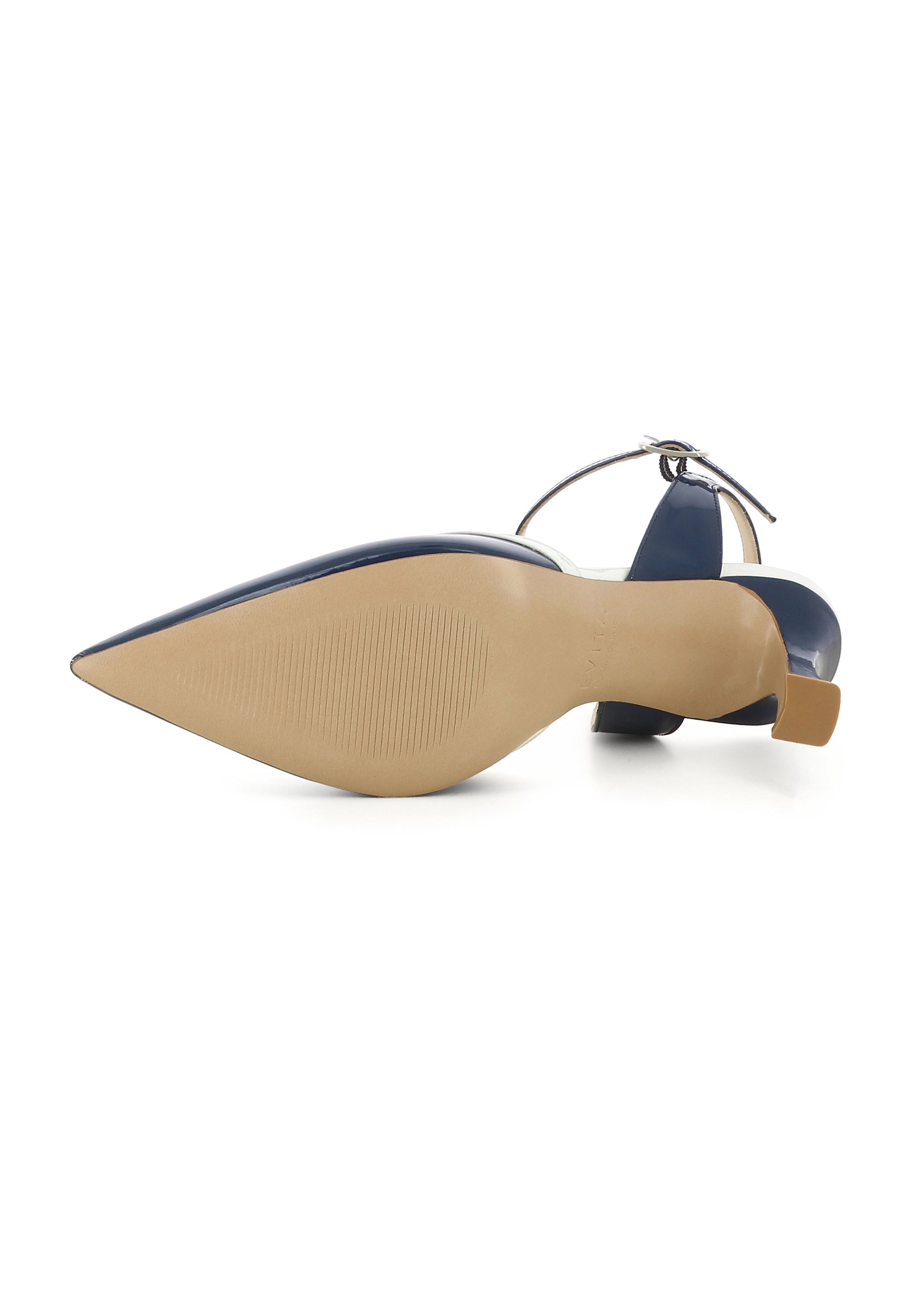 PENELOPE Damen Pumps Halboffen - Lackleder Dunkelblau/Creme