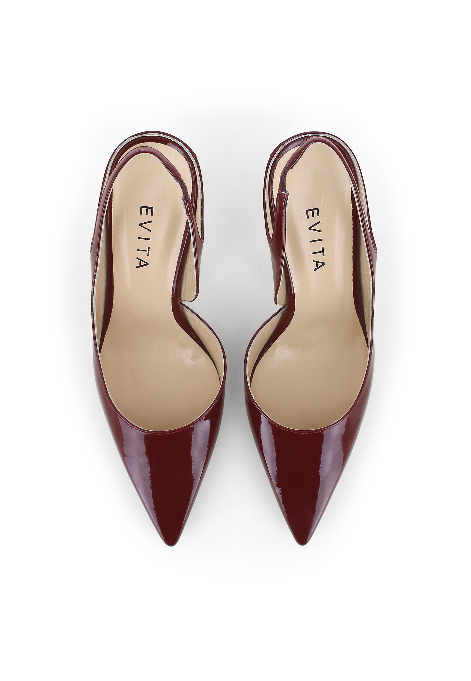 PENELOPE Damen Sling Pumps - Lackleder Bordeaux