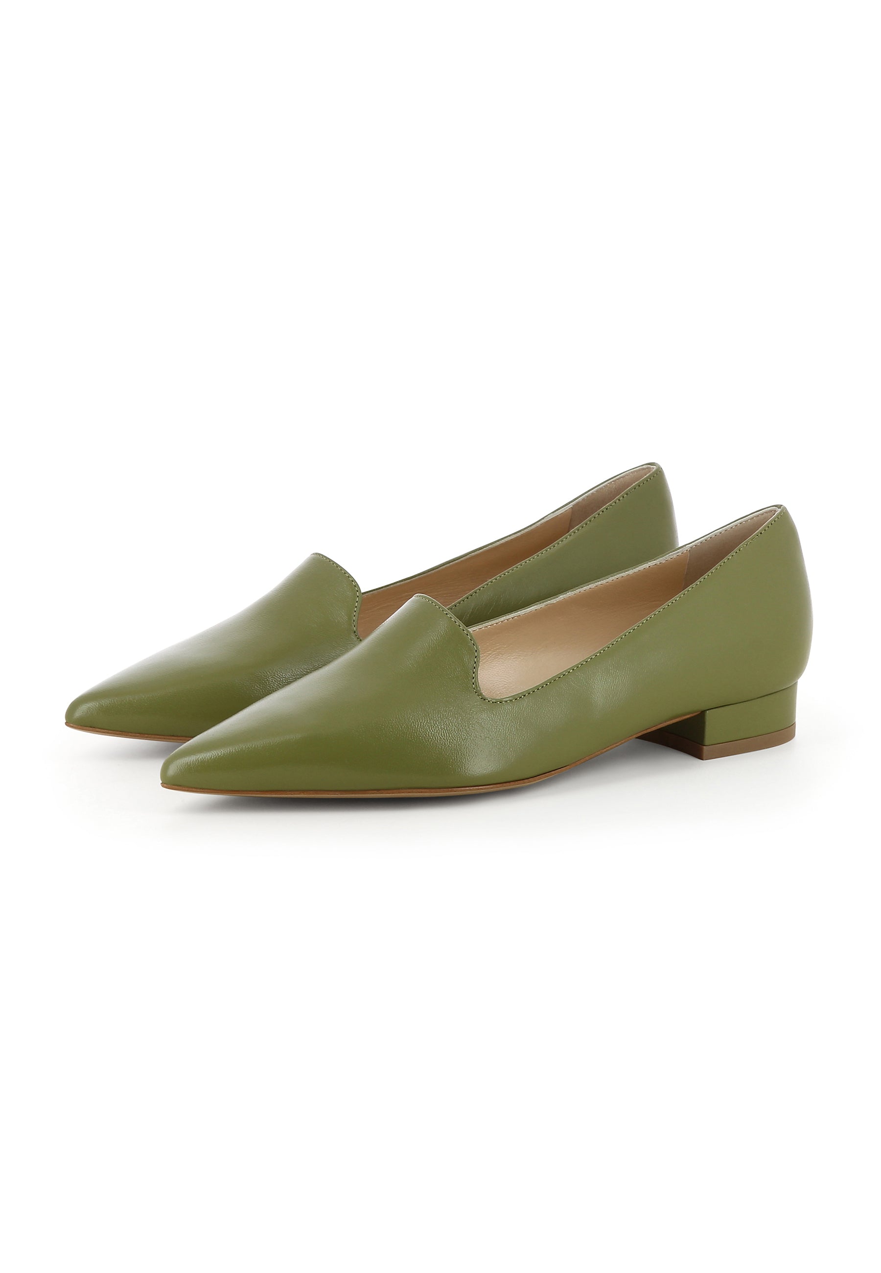 FRANCA Damen Slipper - Glattleder Grün