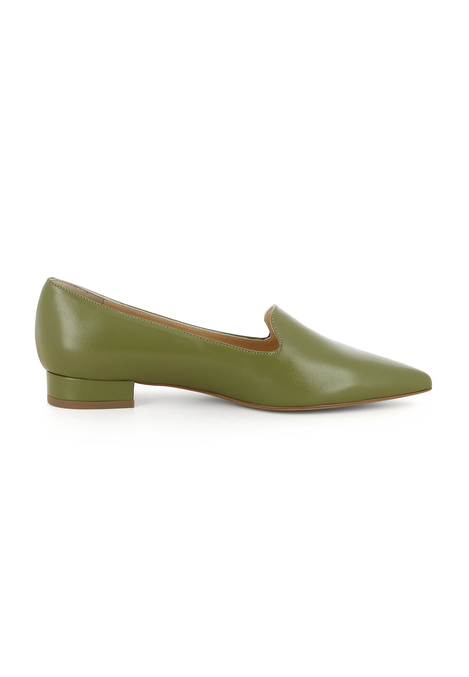 FRANCA Damen Slipper - Glattleder Grün