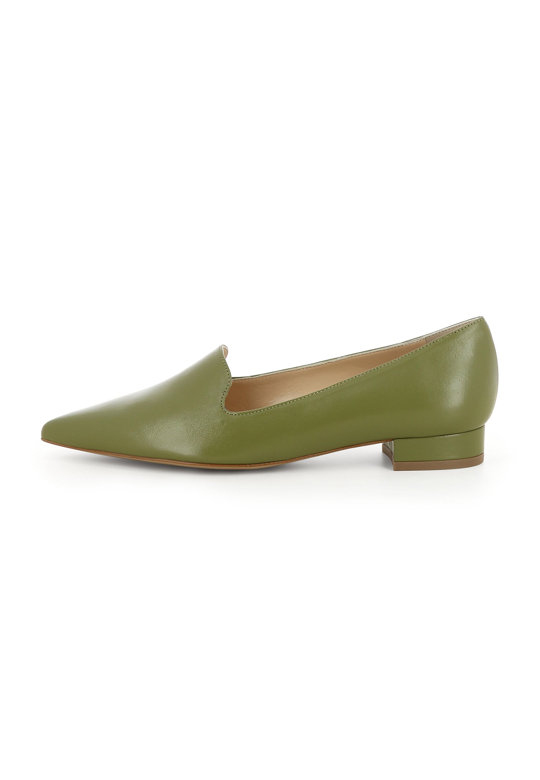 FRANCA Damen Slipper - Glattleder Grün