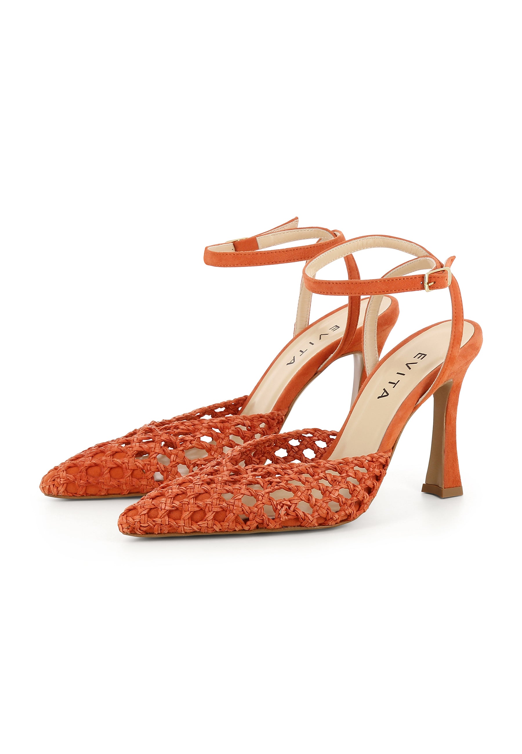 PIA Damen Pumps Halboffen - Raffia Orange