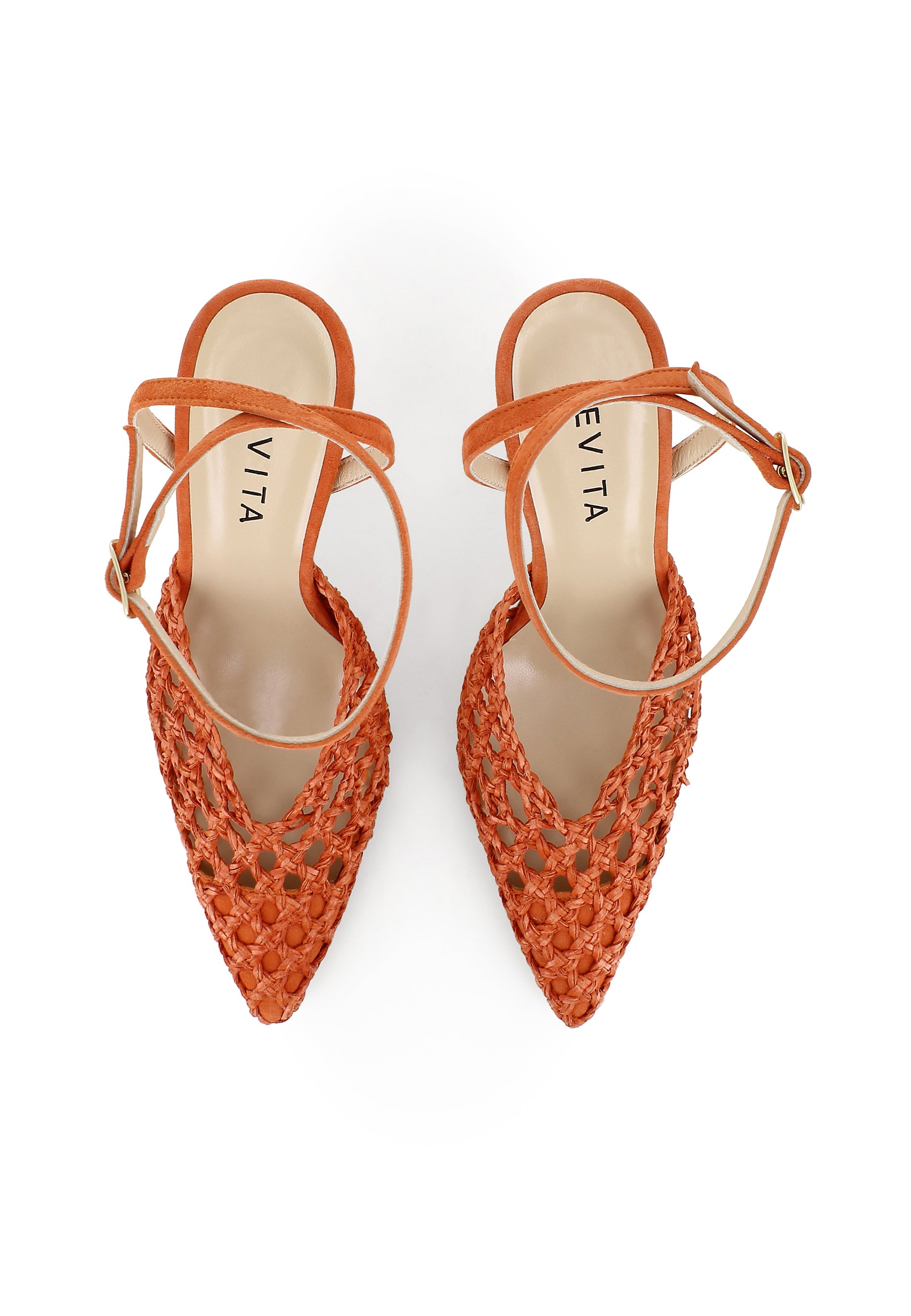 PIA Damen Pumps Halboffen - Raffia Orange