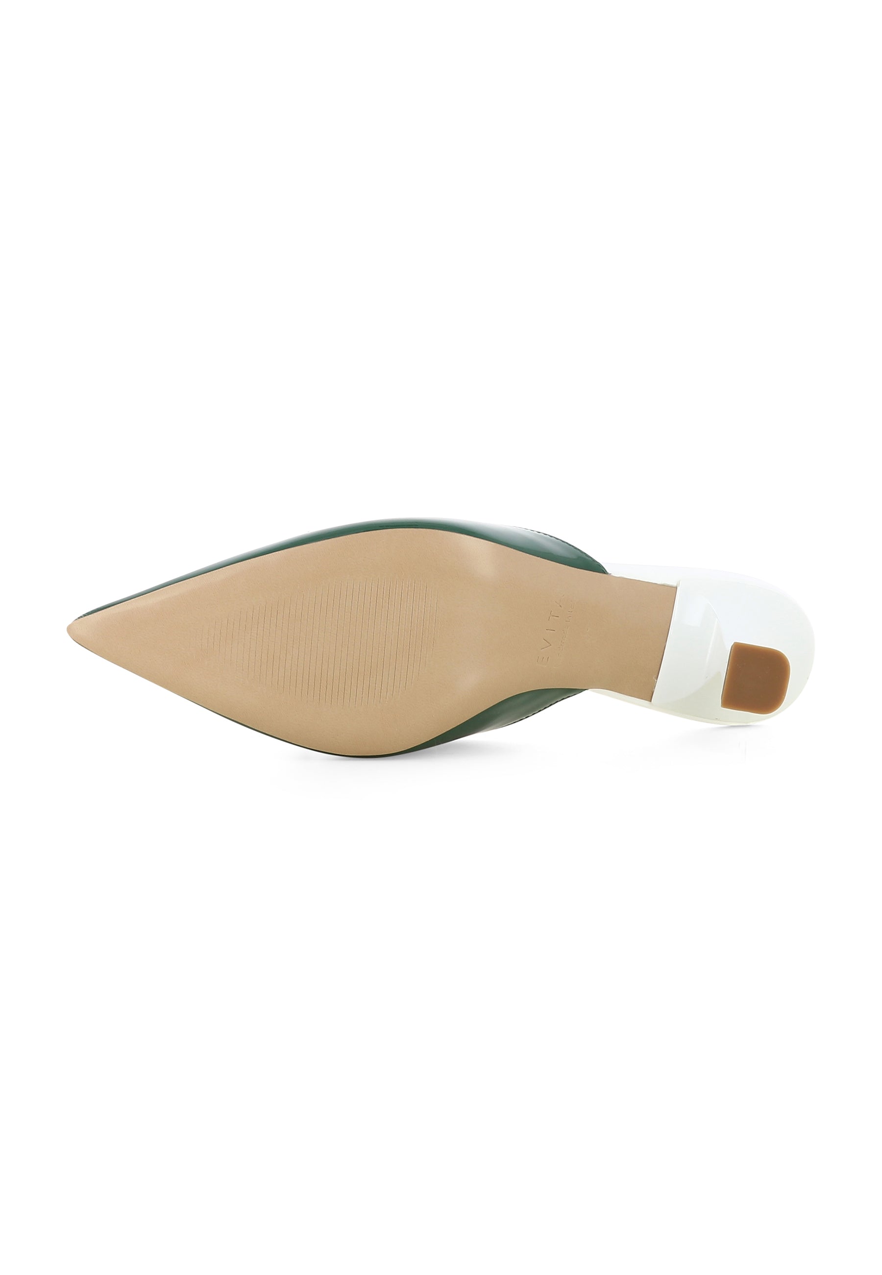 PERLA Damen Pantolette - Lackleder Grün