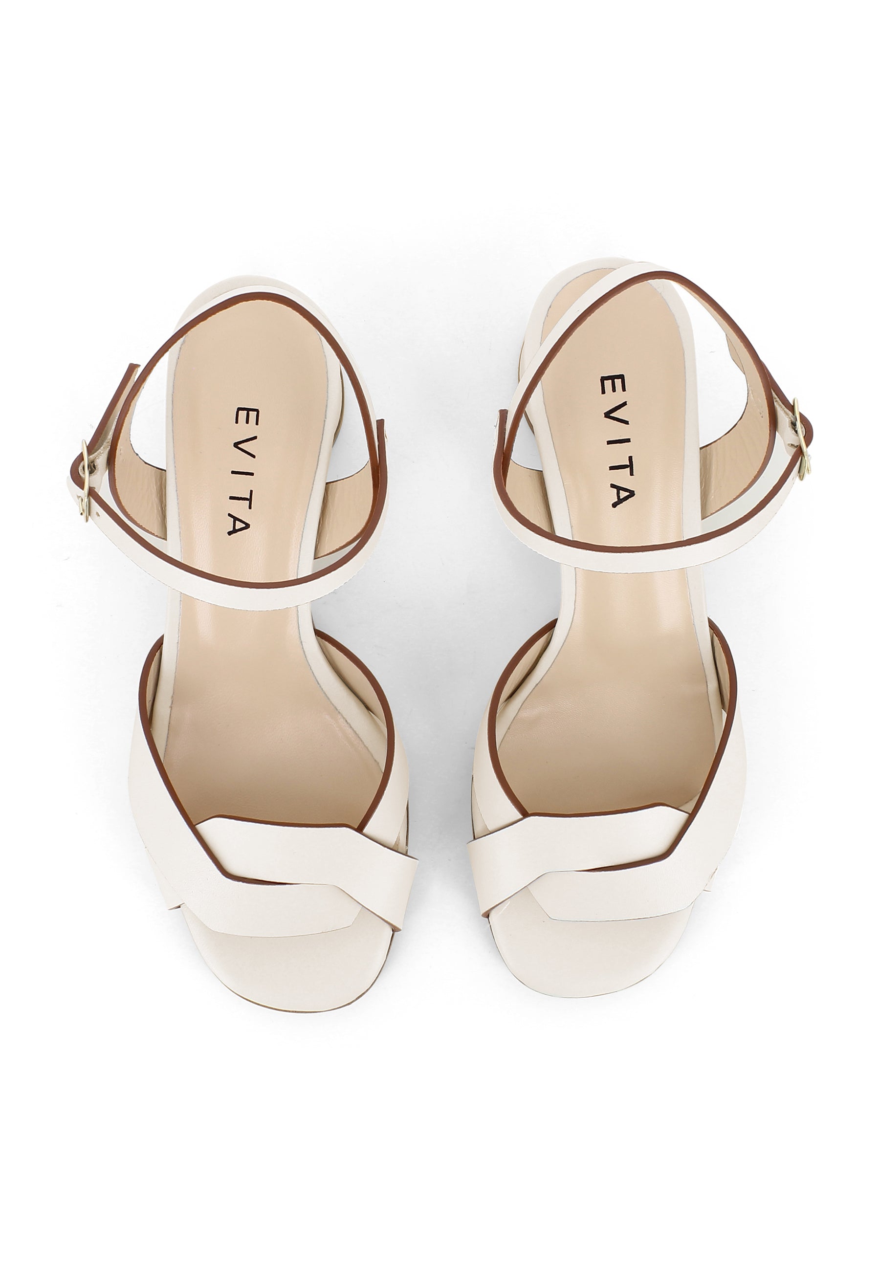 DORI Damen Sandalette - Glattleder Hellbeige