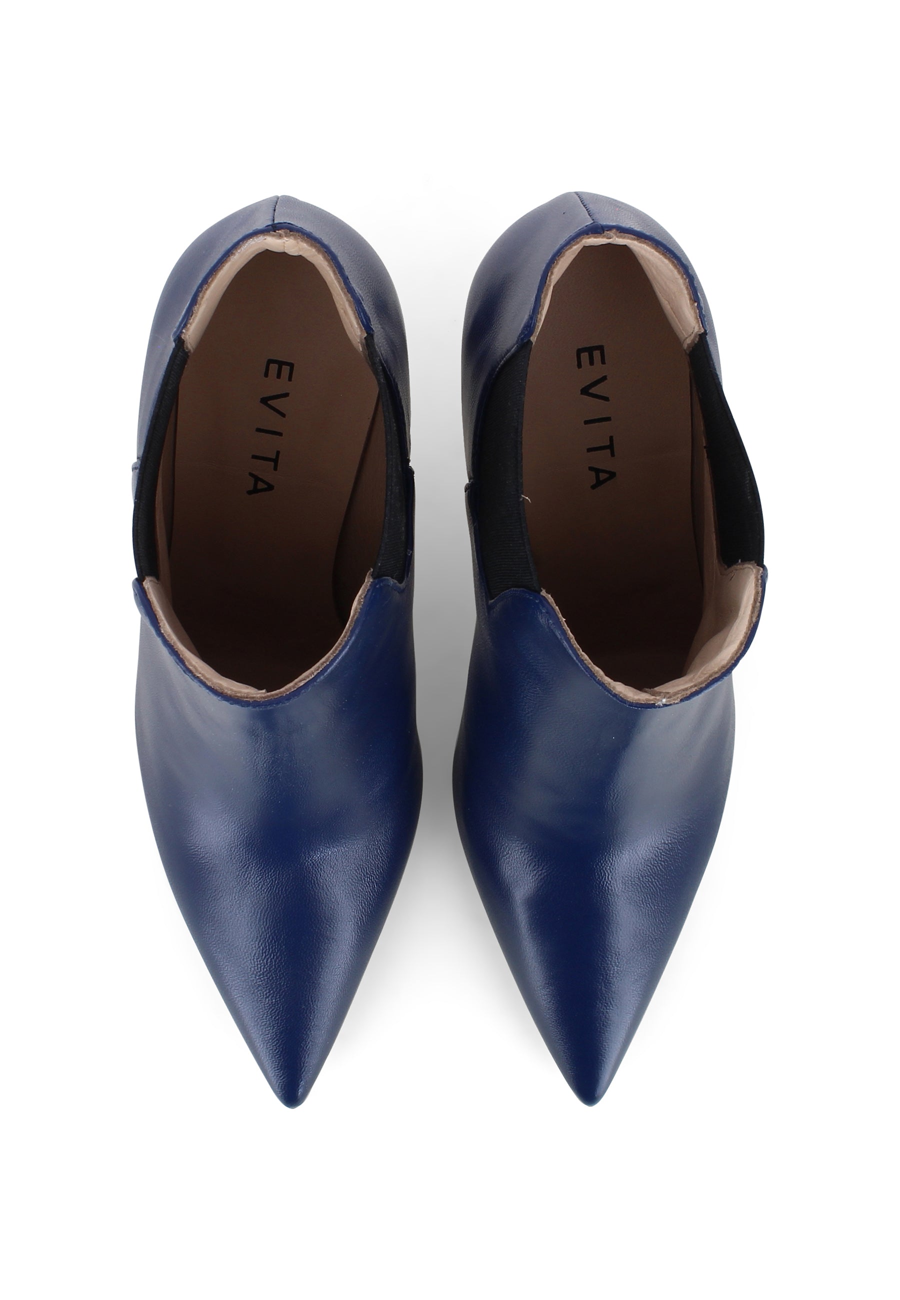 NATALIA Damen Stiefelette - Glattleder Dunkelblau