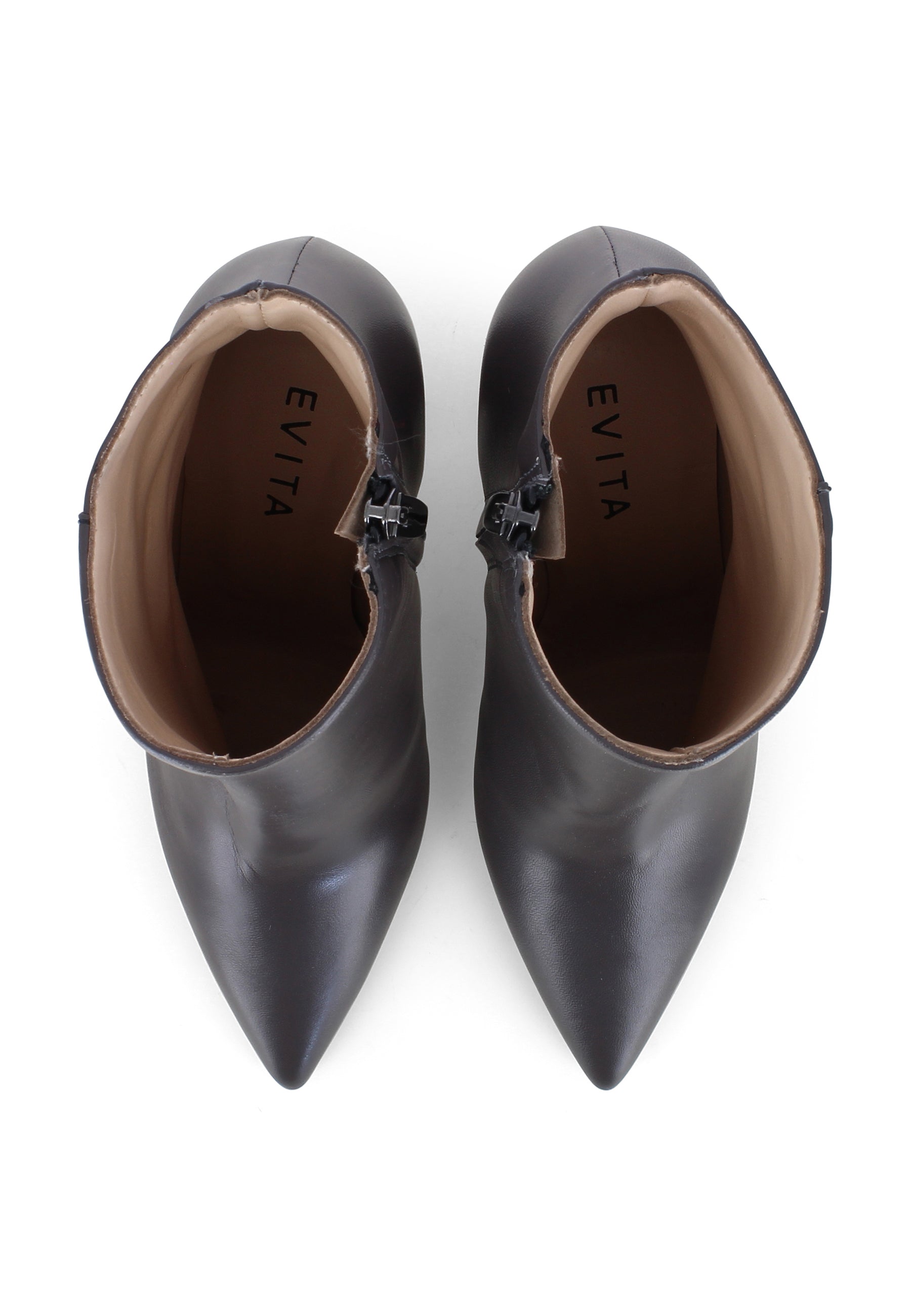 ALINA Damen Stiefelette - Glattleder Fango