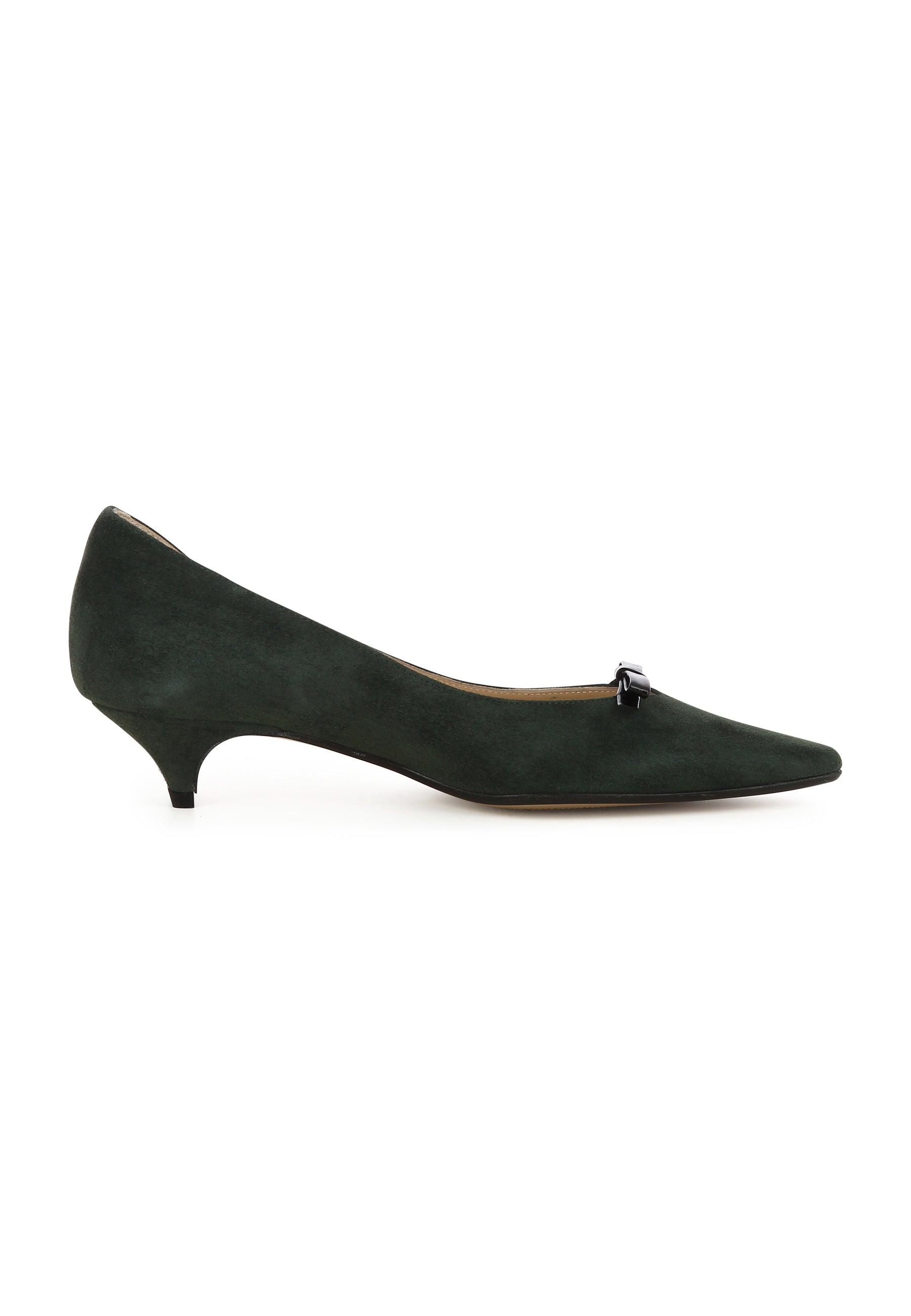 BARBARA Damen Pumps - Rauleder Dunkelgrün