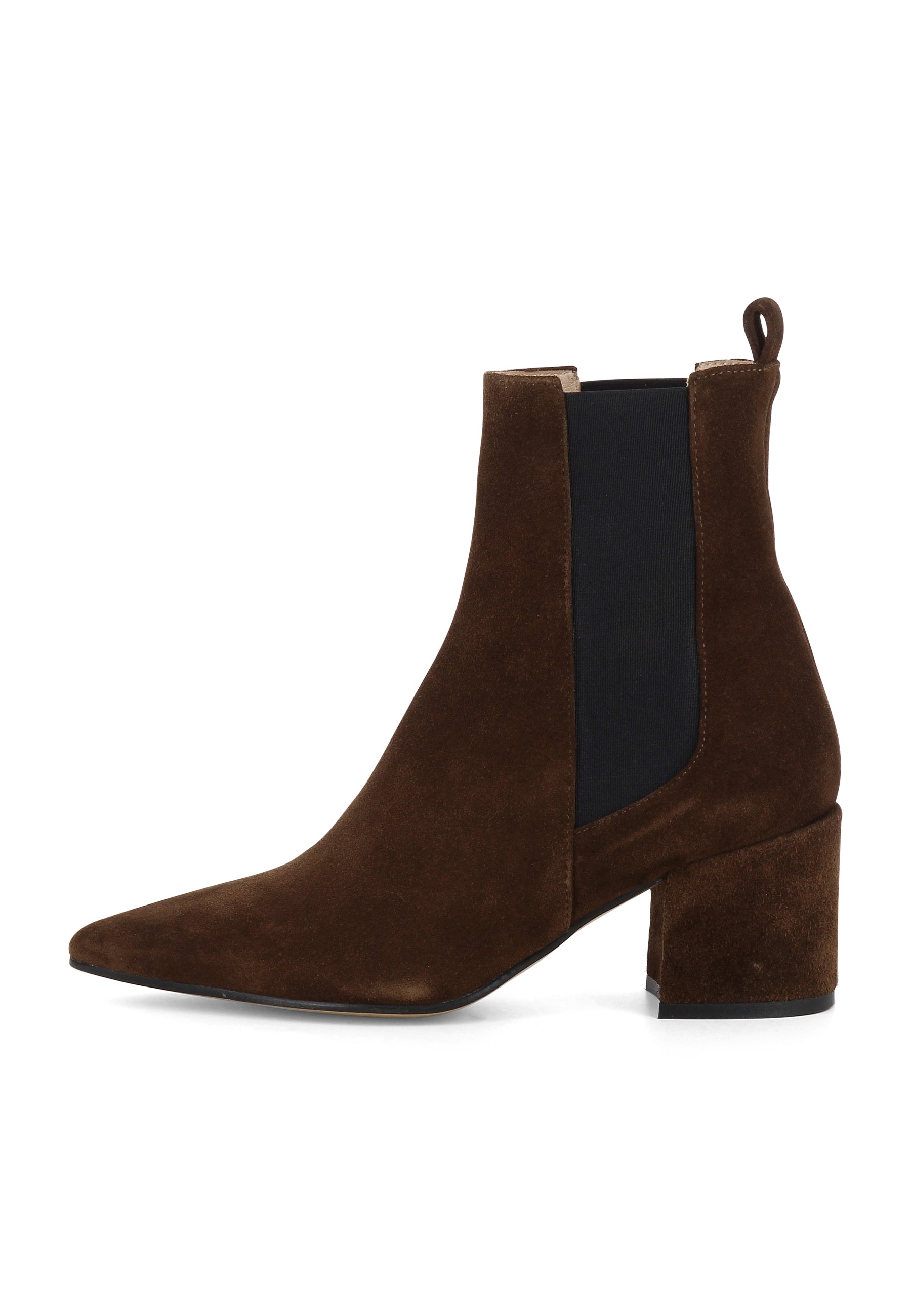 DARIANA Damen Reiterstiefelette - Rauleder Dunkelbraun