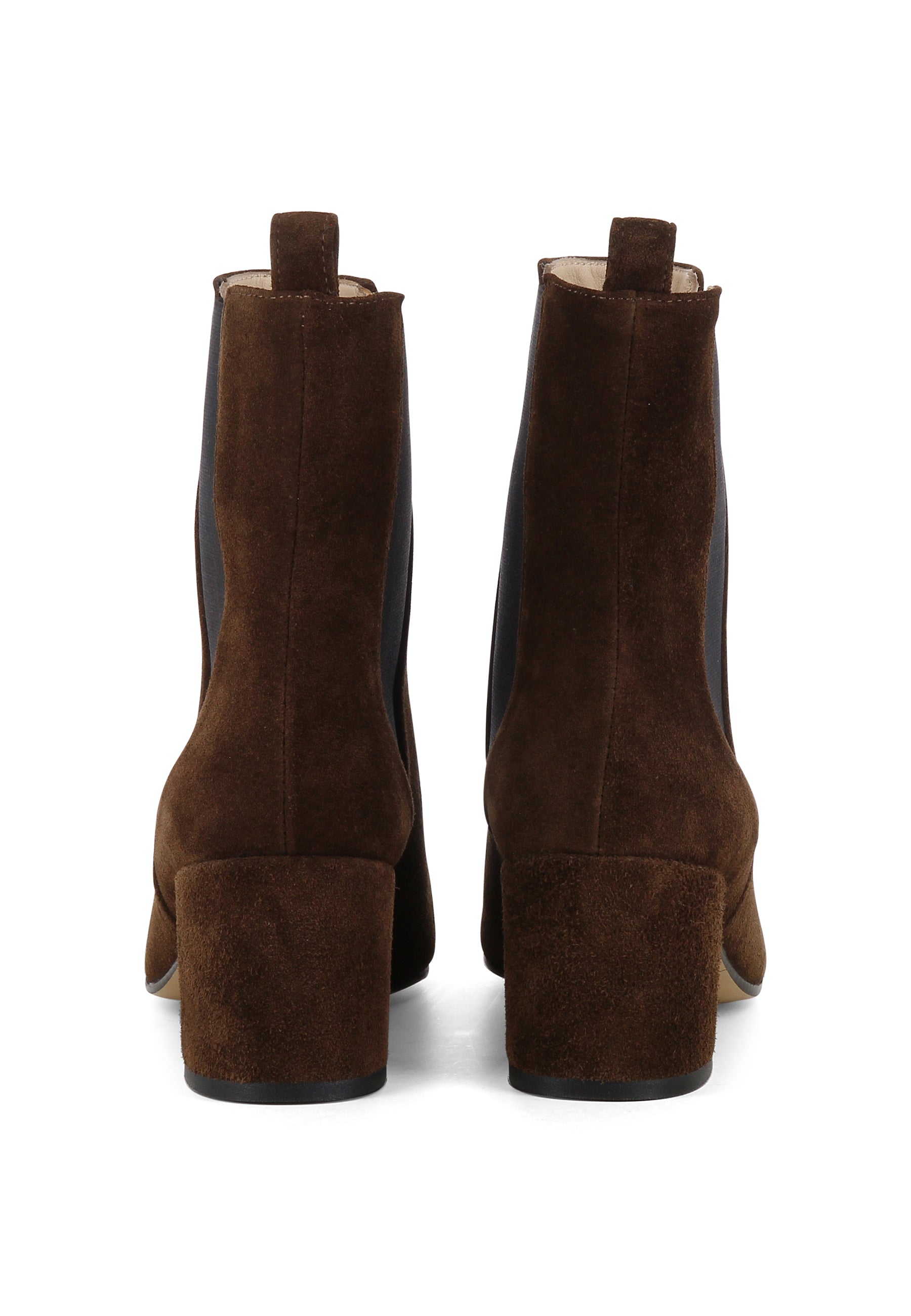 DARIANA Damen Reiterstiefelette - Rauleder Dunkelbraun