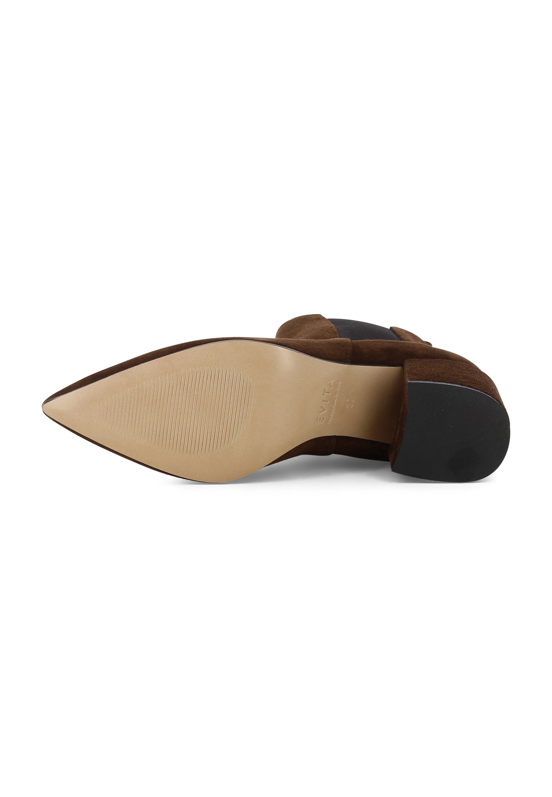 DARIANA Damen Reiterstiefelette - Rauleder Braun