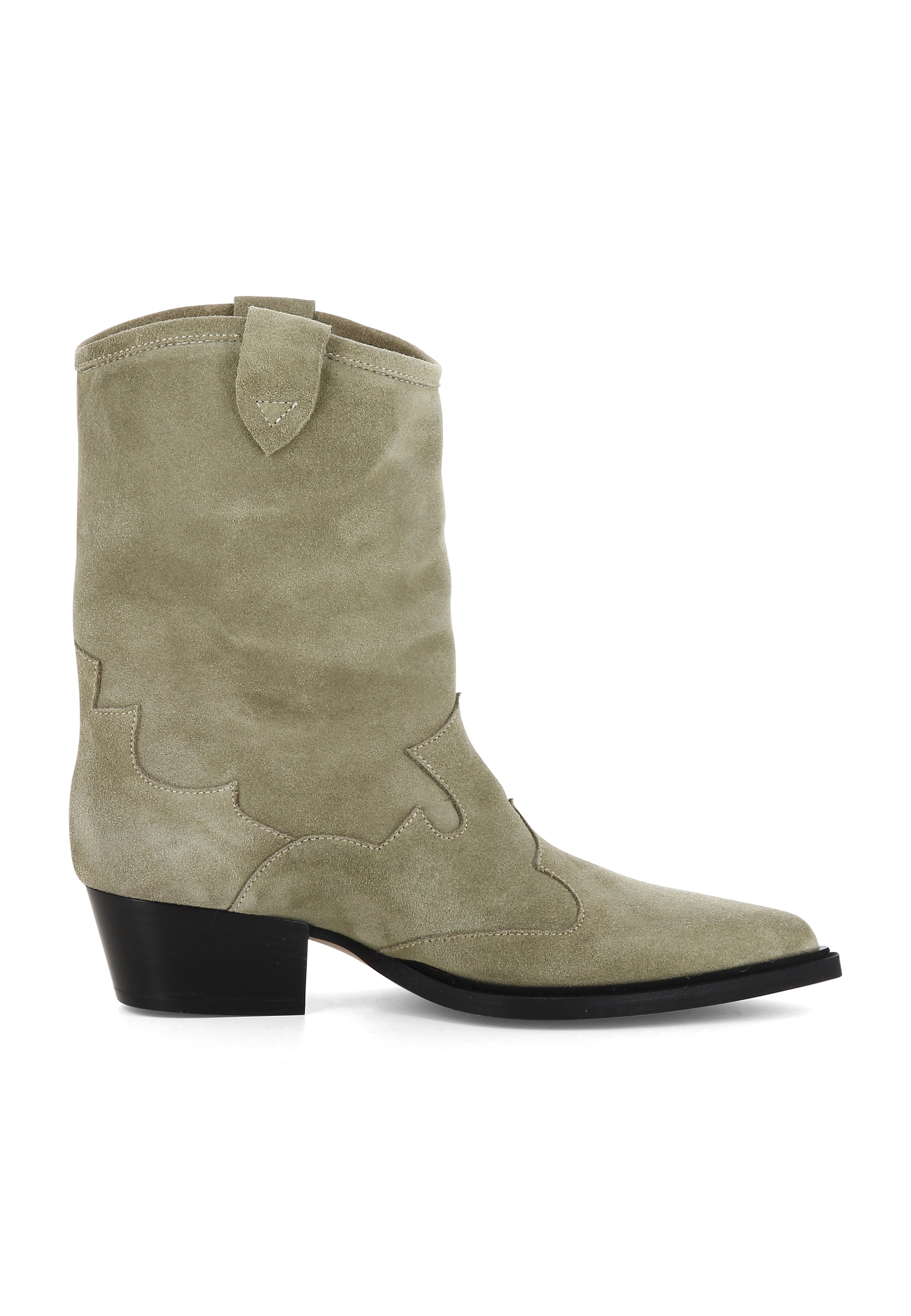 GINEVRA Damen Cowboy Stiefel - Rauleder Greige