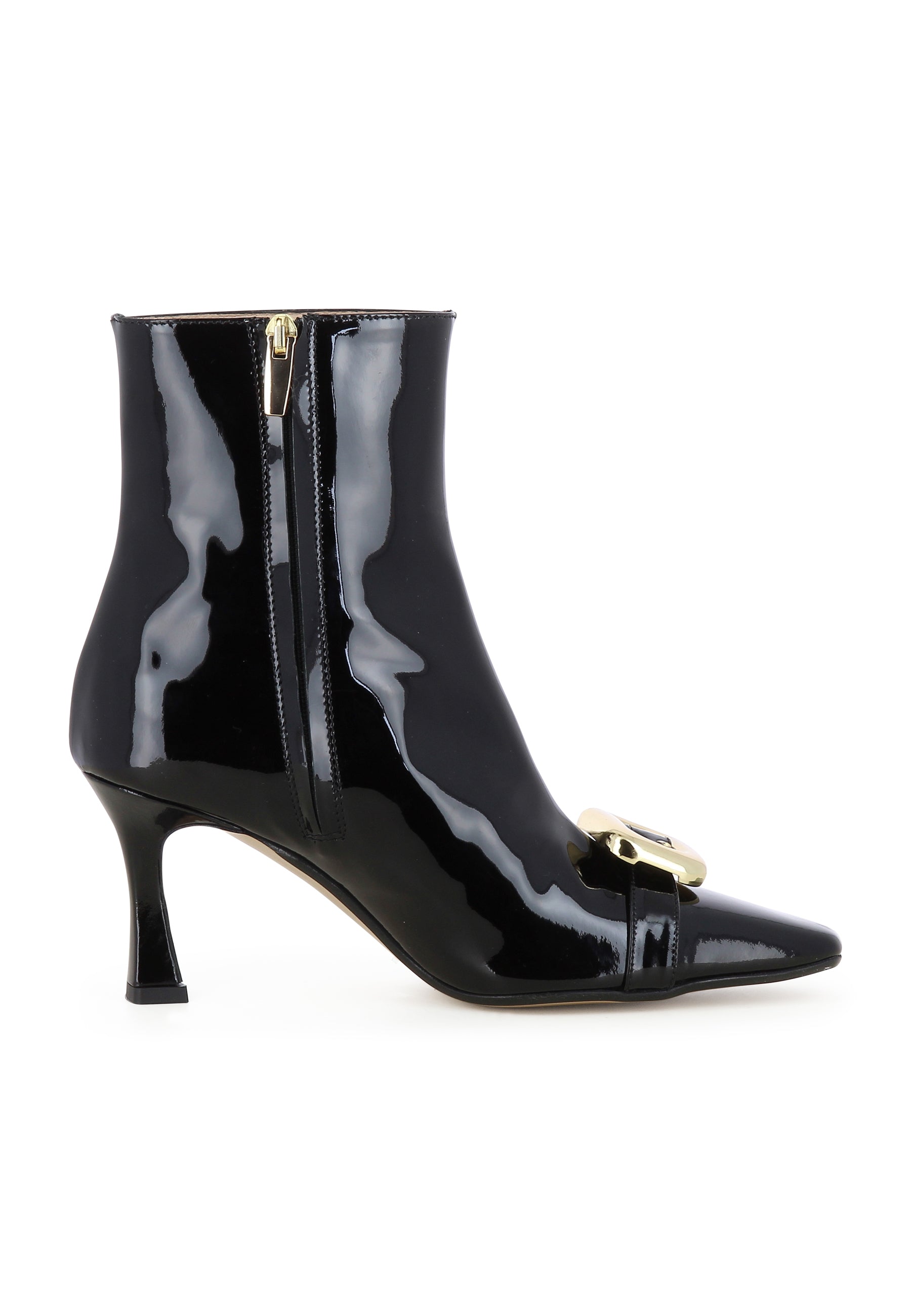 CARMELA Damen Stiefelette - Lackleder Schwarz