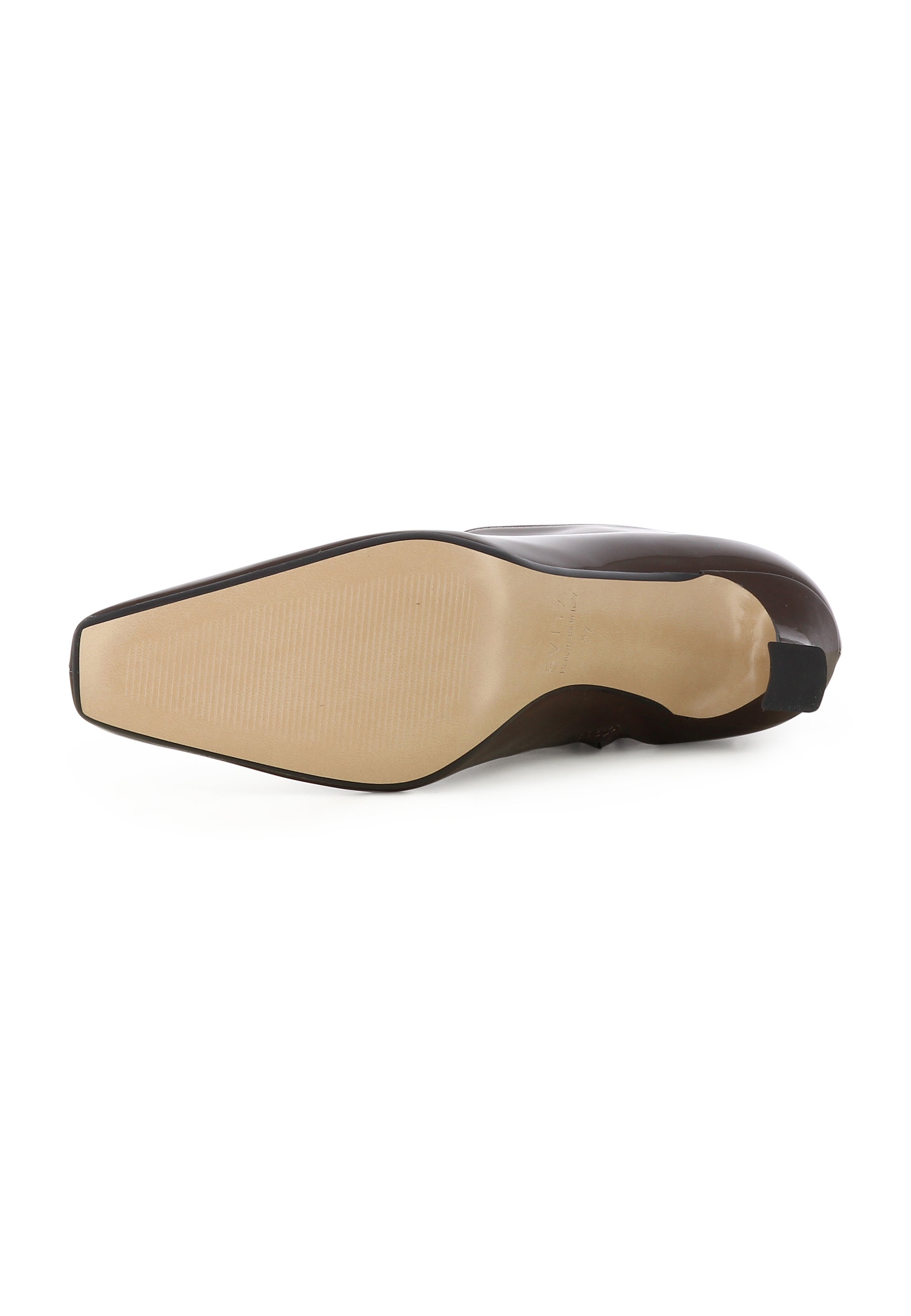 CARMELA Damen Stiefelette - Lackleder Dunkelbraun