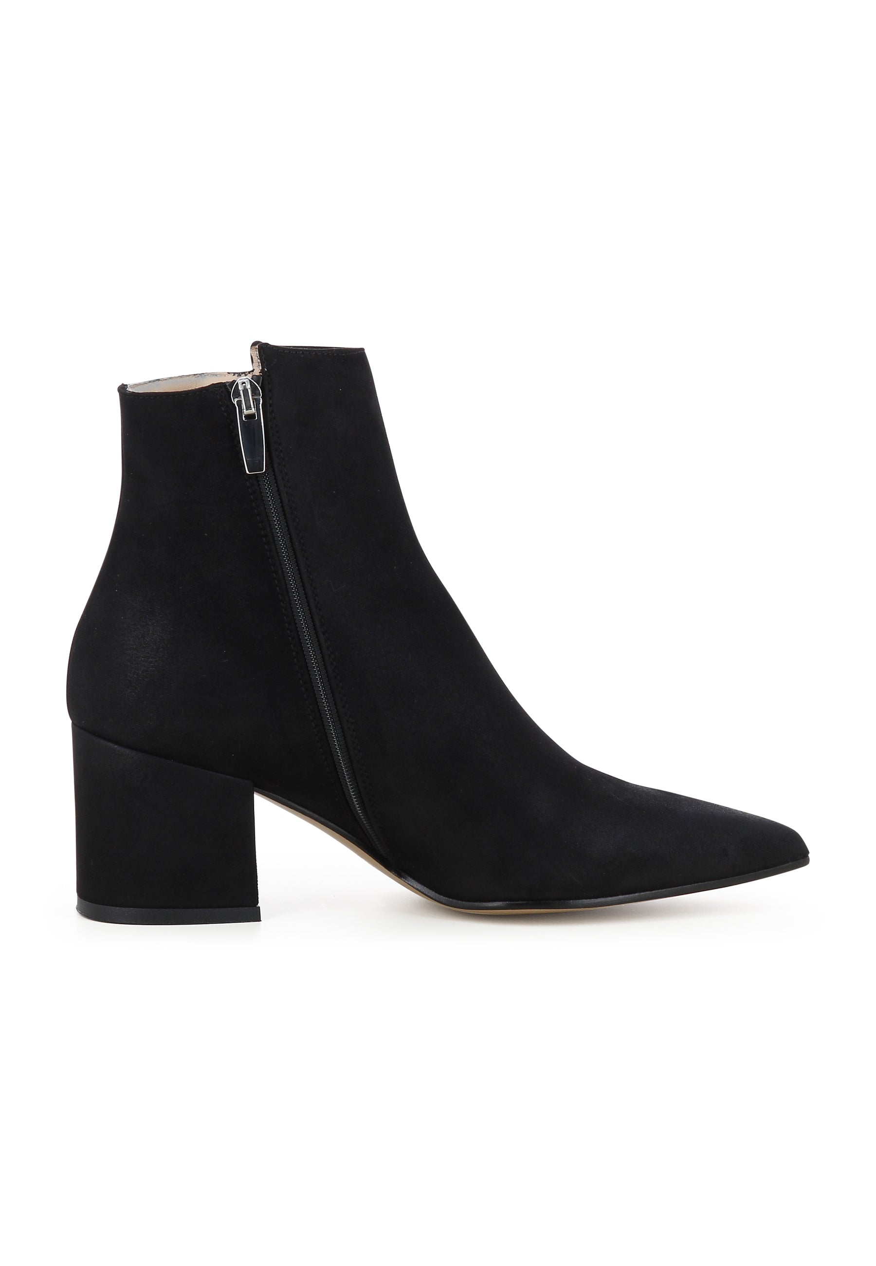 DARIANA Damen Stiefelette - Nubukleder Schwarz
