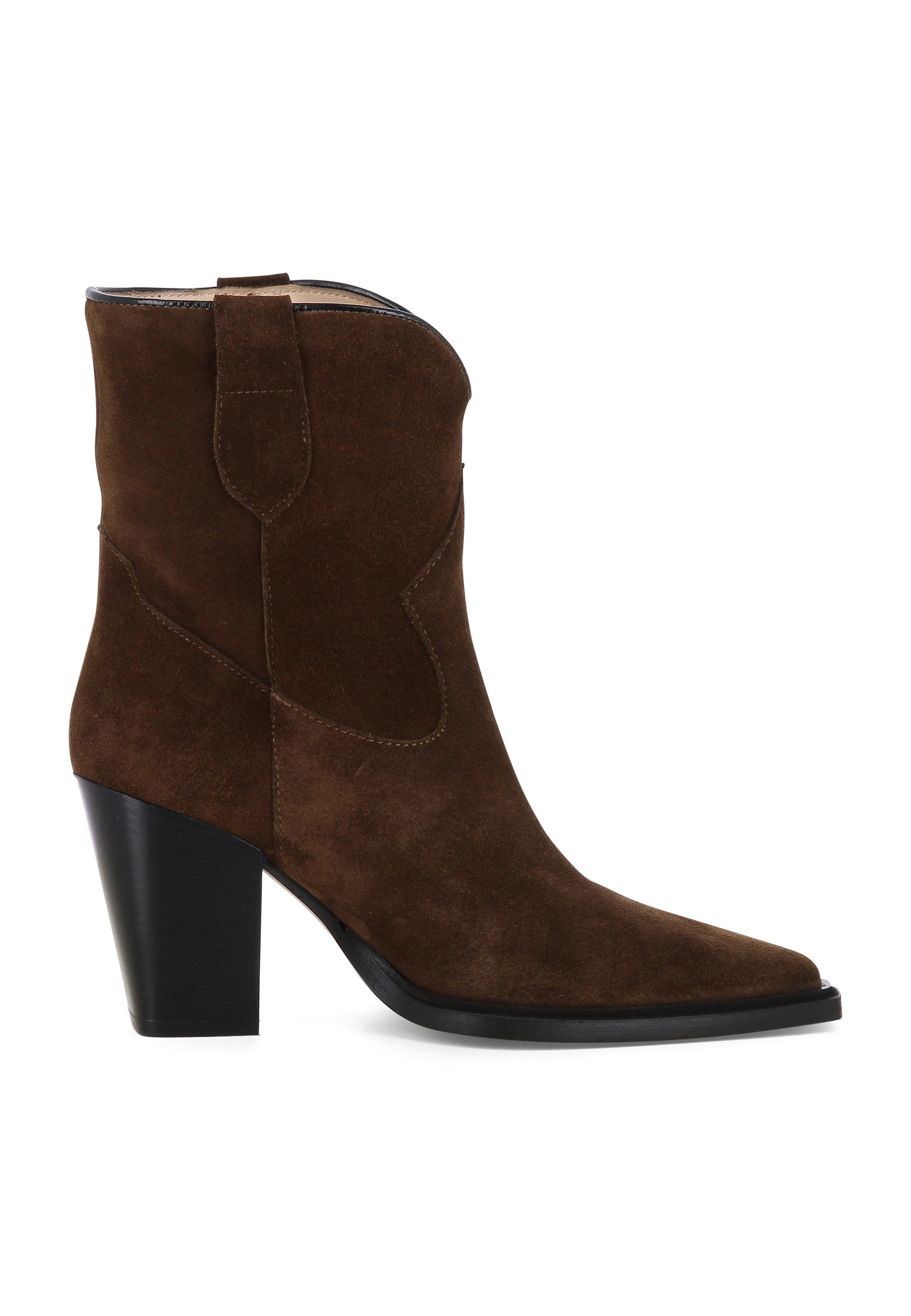 GAIA Damen Cowboy Stiefel - Rauleder Dunkelbraun