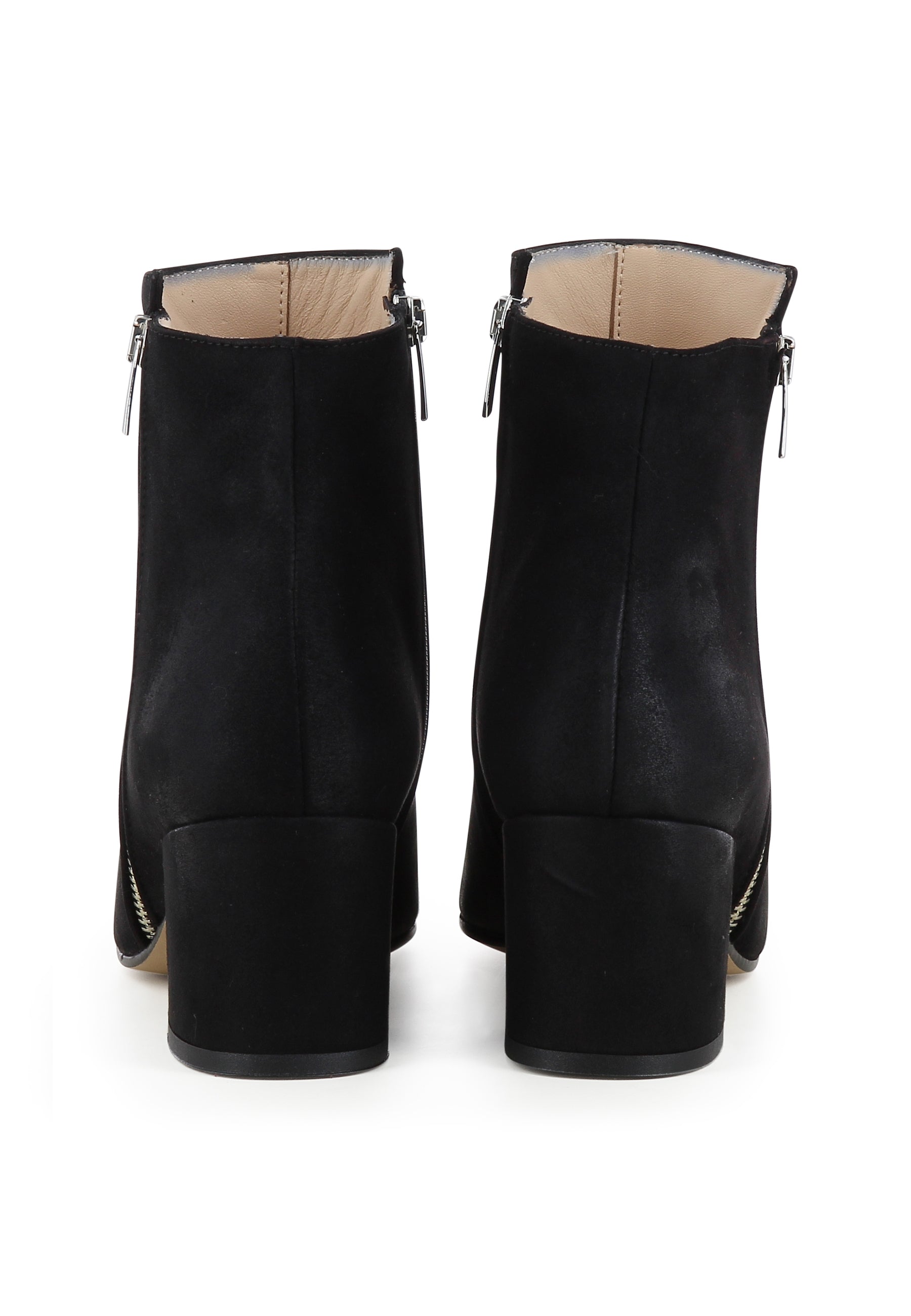 DARIANA Damen Stiefelette - Nubukleder Schwarz
