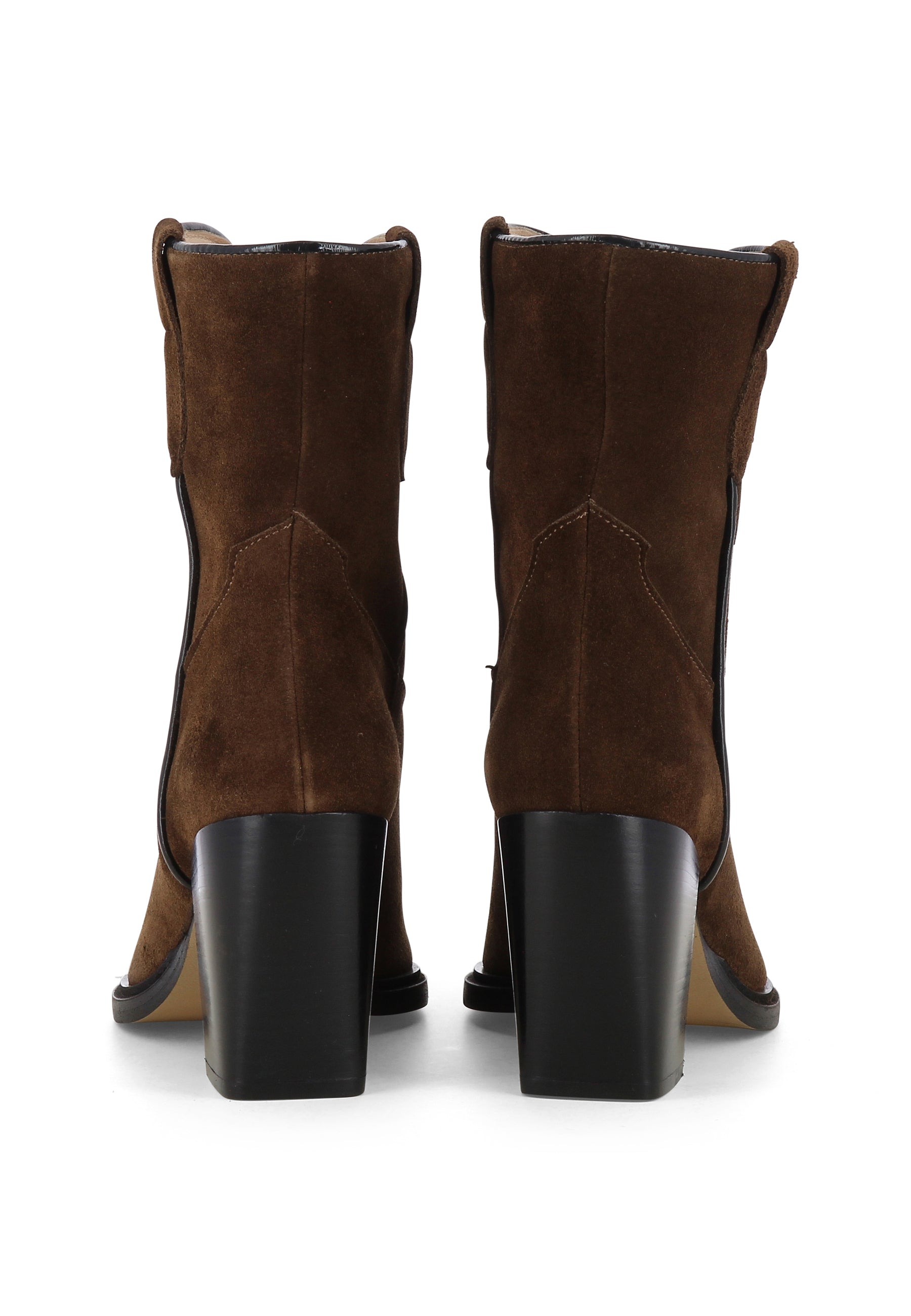 GAIA Damen Cowboy Stiefel - Rauleder Dunkelbraun