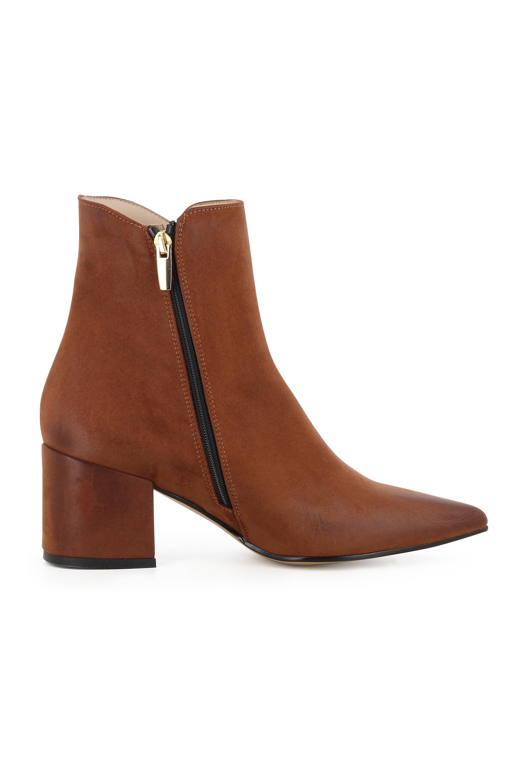 DARIANA Damen Stiefelette - Nubukleder Braun