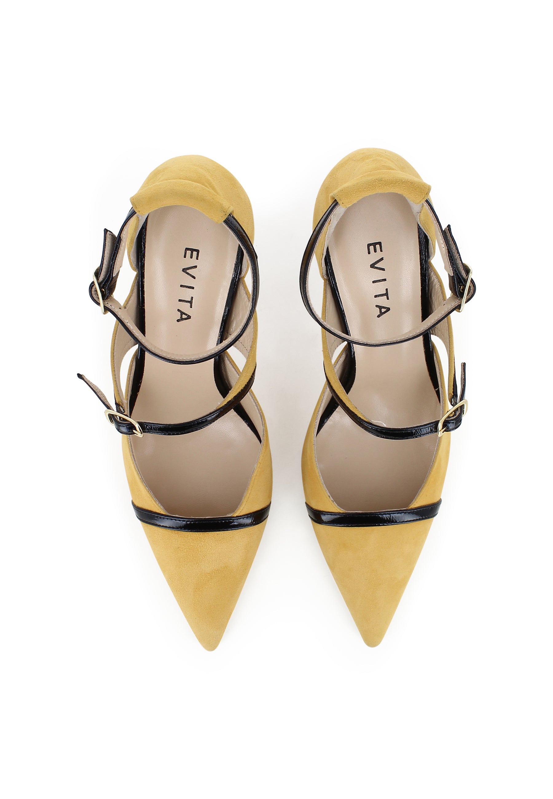 PENELOPE Damen Pumps Halboffen - Rauleder Senf