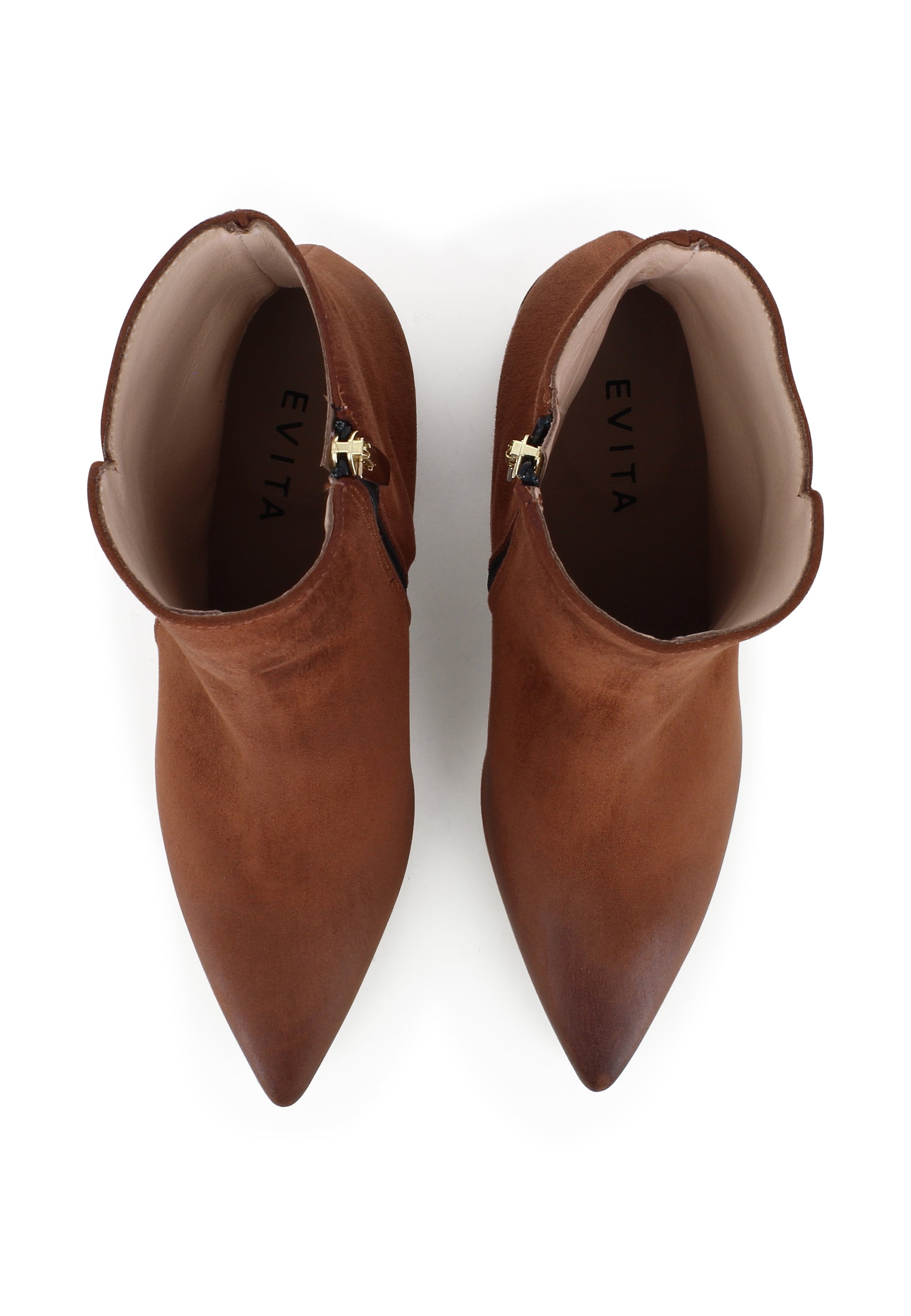 DARIANA Damen Stiefelette - Nubukleder Braun