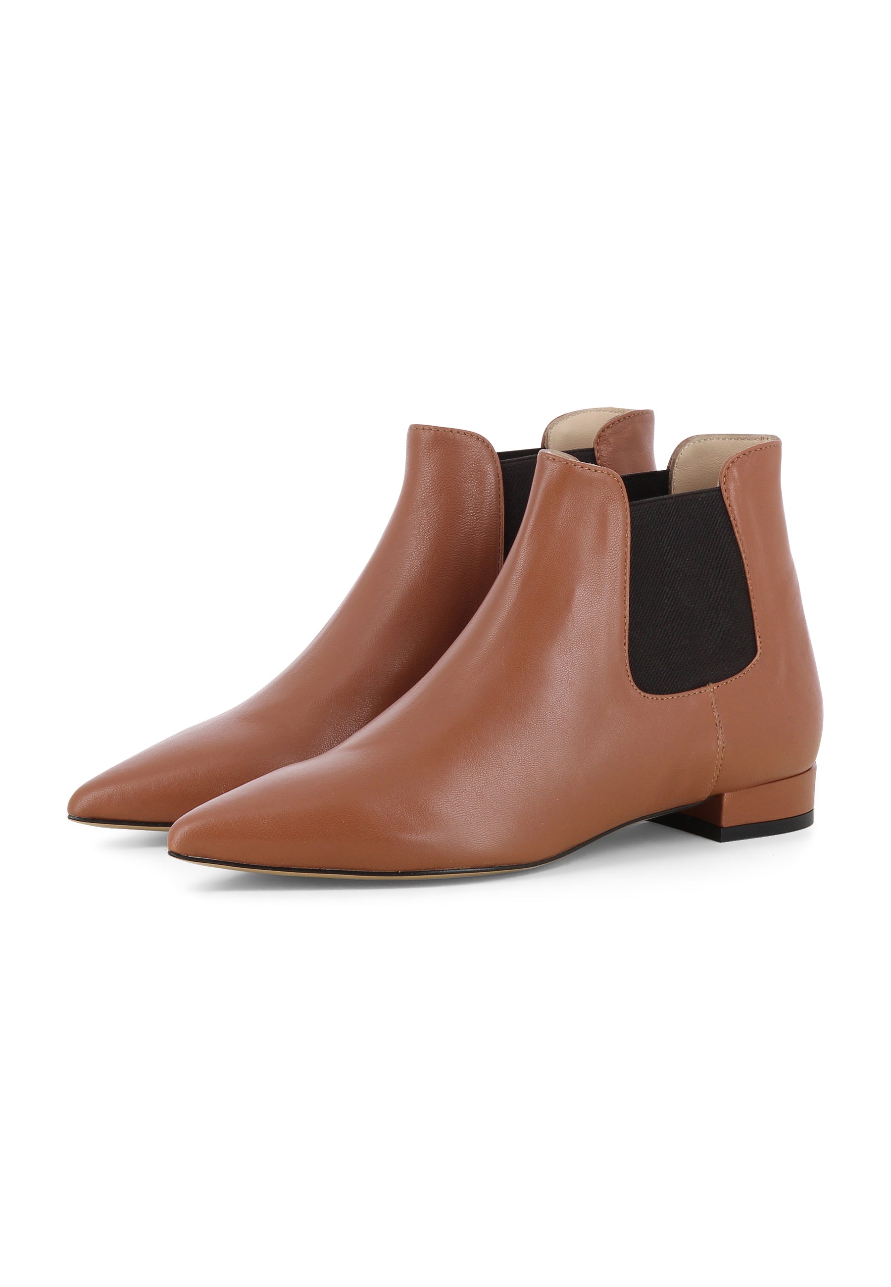 FRANCA Damen Reiterstiefelette - Glattleder Cognac