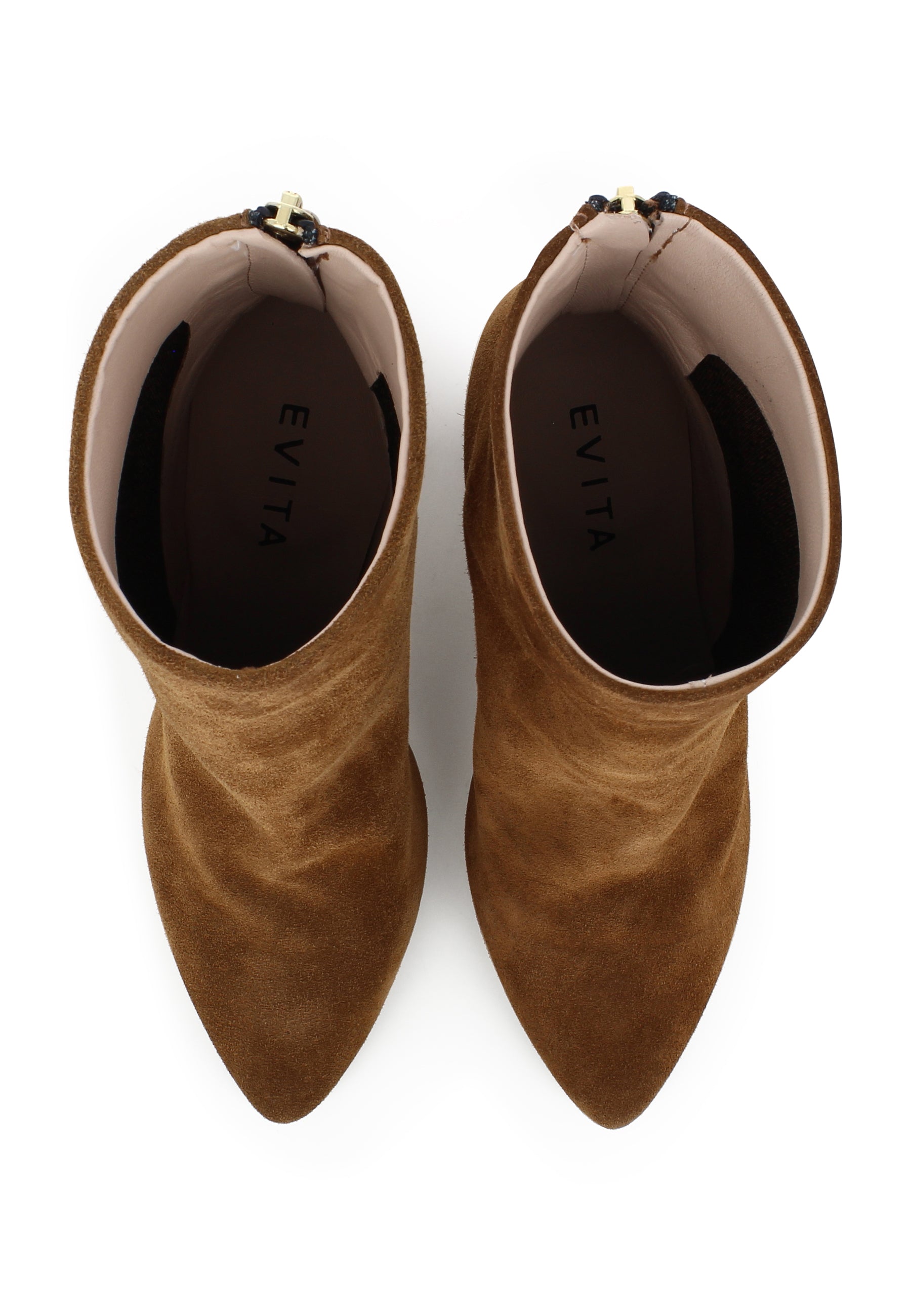 IDA Damen Stiefelette - Rauleder Hellbraun