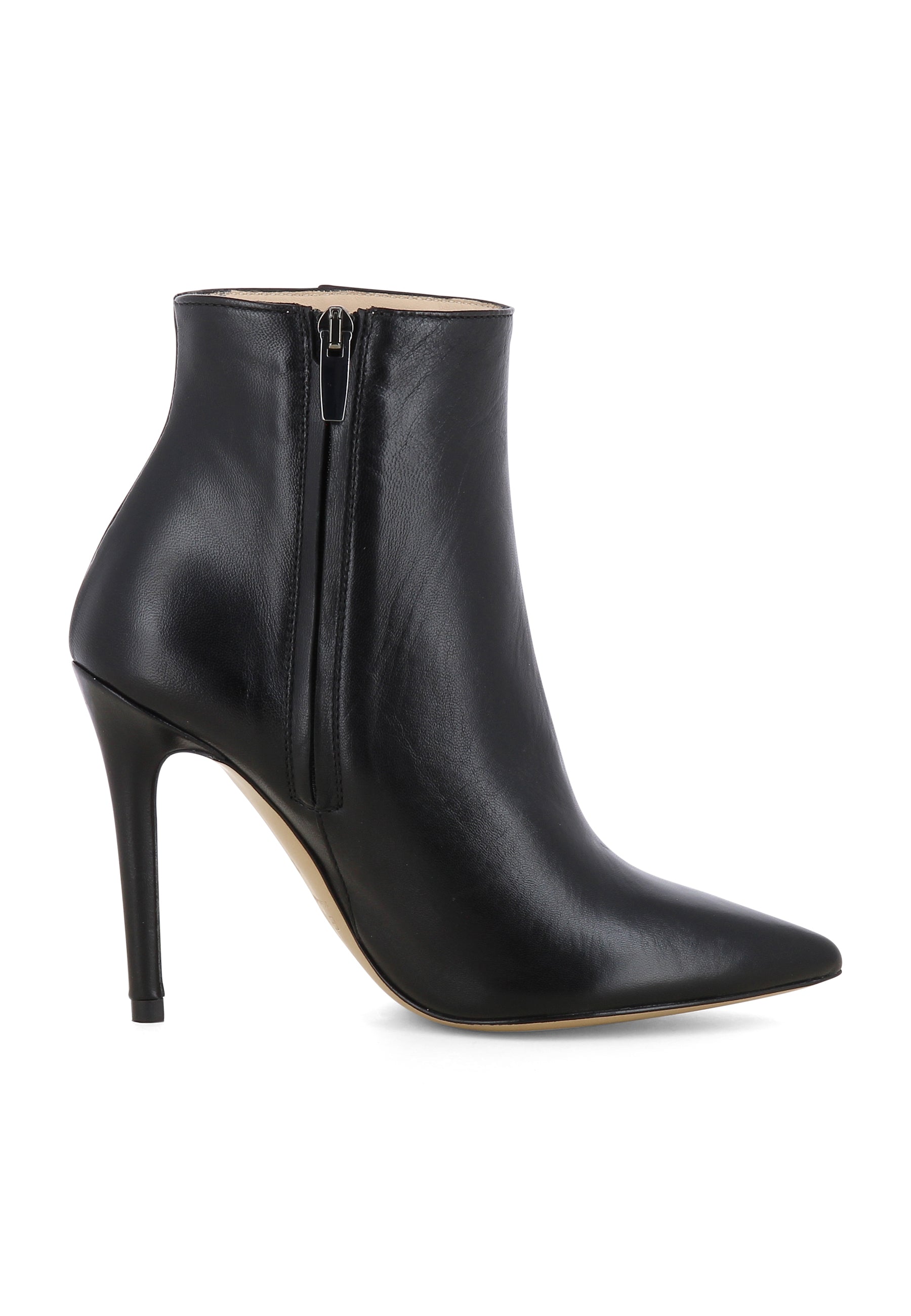 ALINA Damen Stiefelette - Glattleder Schwarz