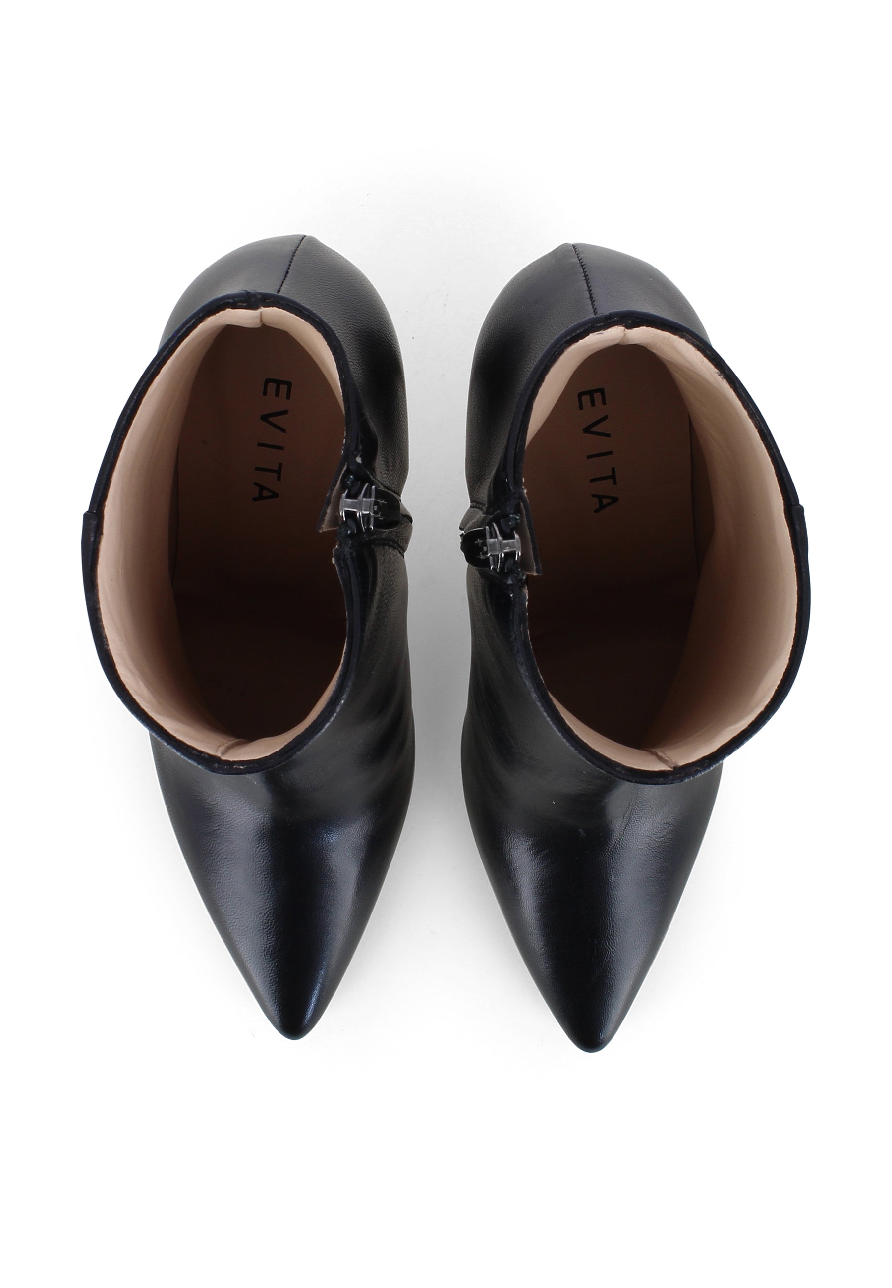 ALINA Damen Stiefelette - Glattleder Schwarz