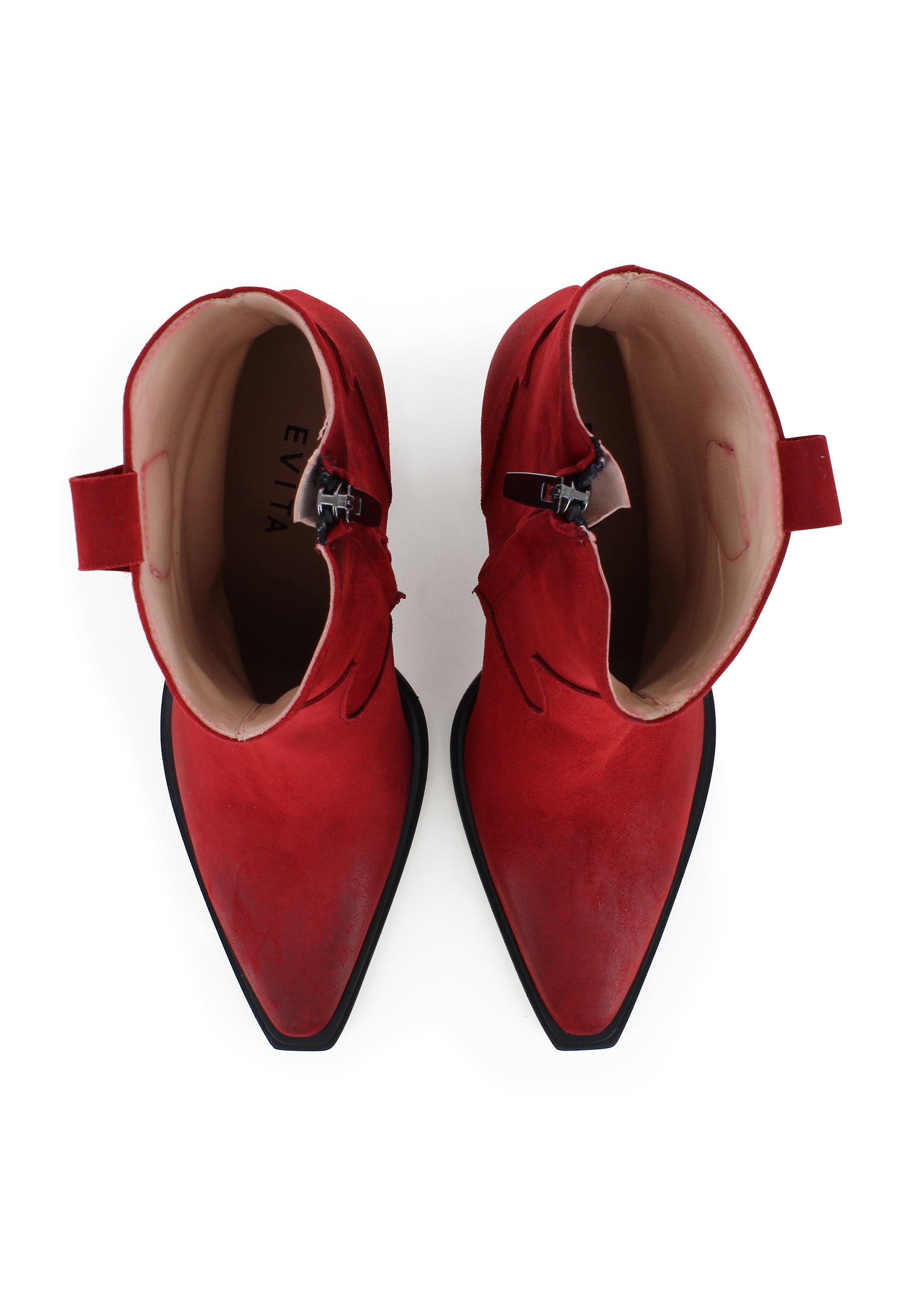 GAIA Damen Cowboy Stiefelette - Nubukleder Bordeaux