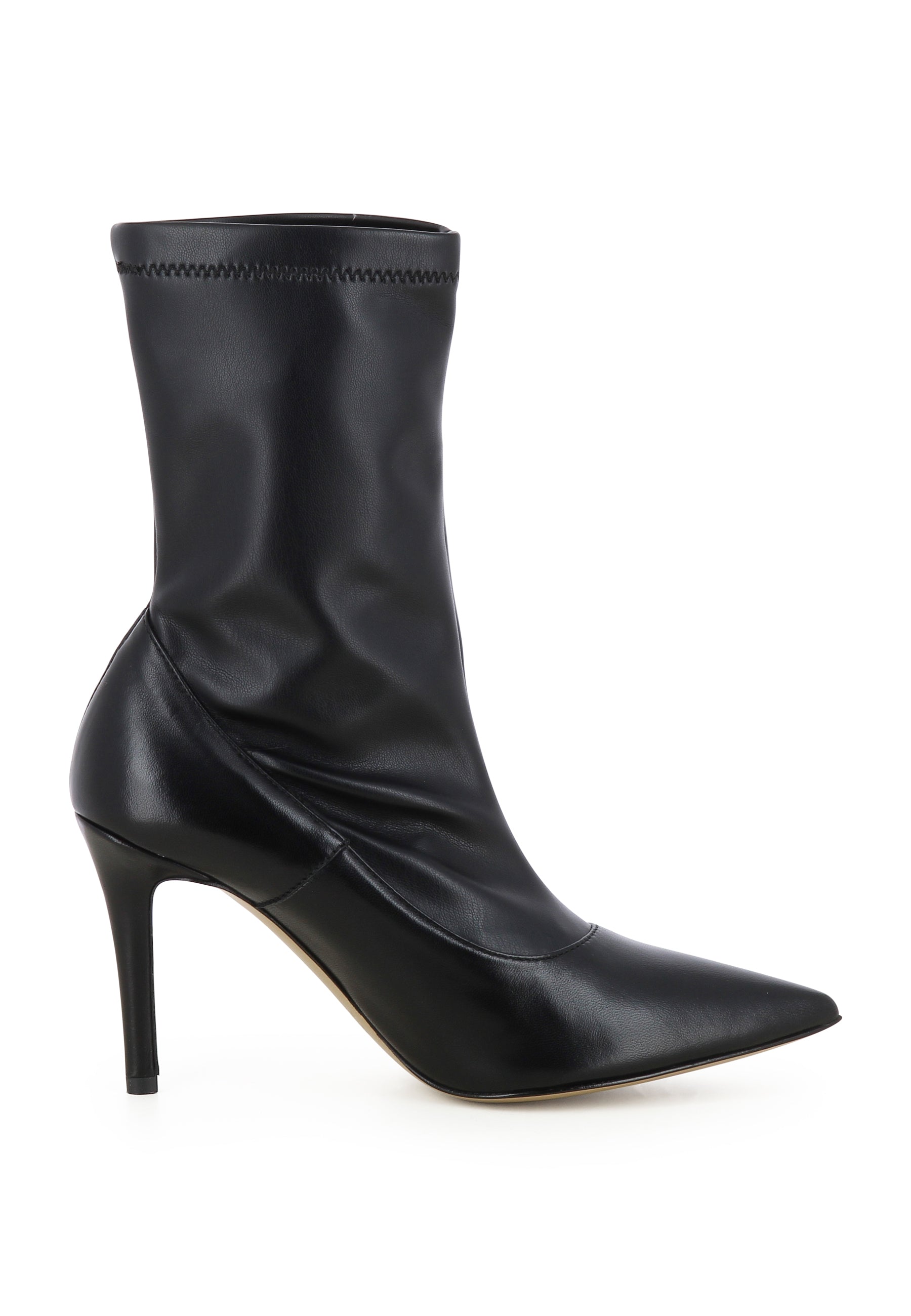 NATALIA Damen Stiefelette - Glattleder Schwarz