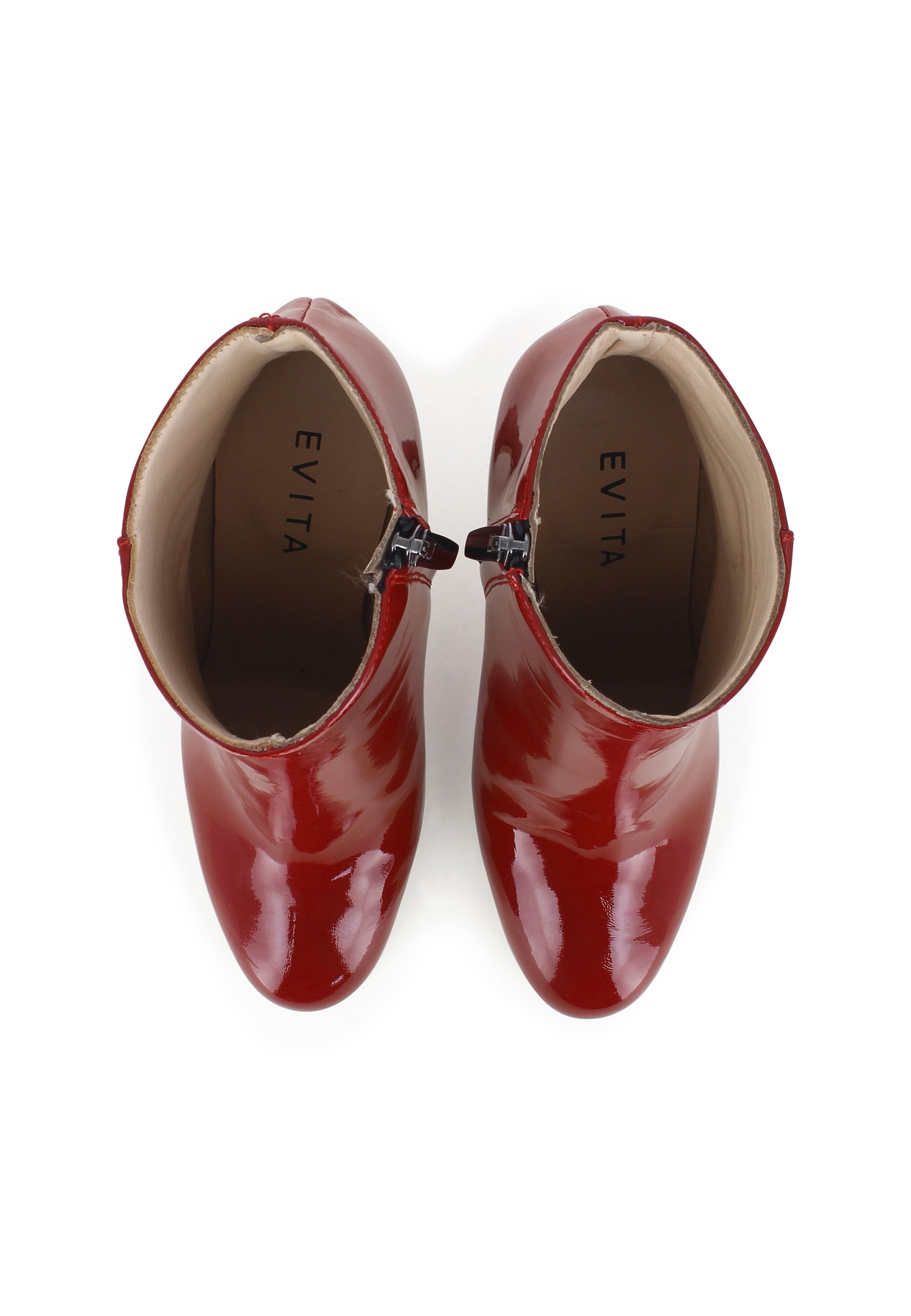 CRISTINA Damen Stiefelette - Lackleder Rot