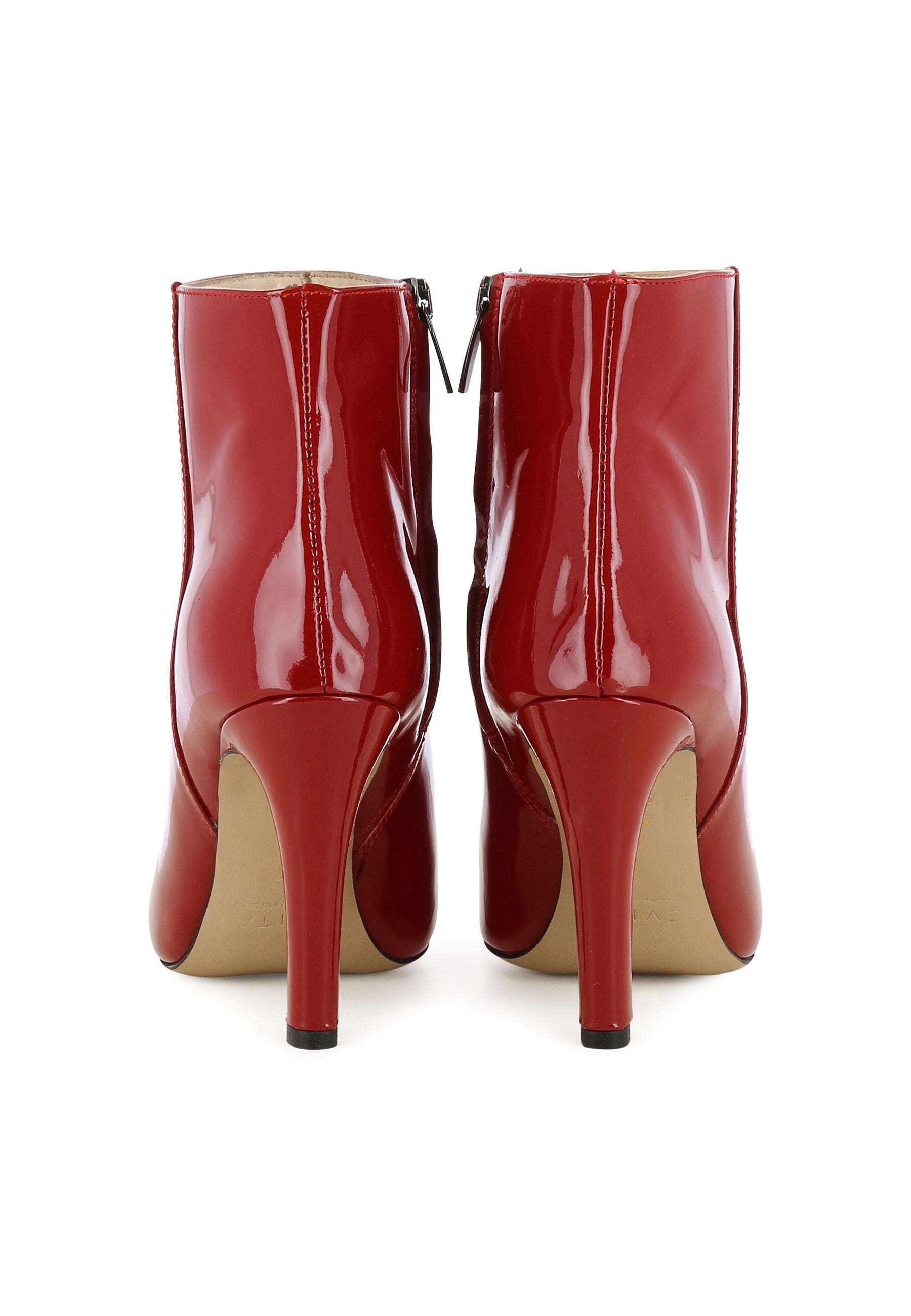 CRISTINA Damen Stiefelette - Lackleder Rot