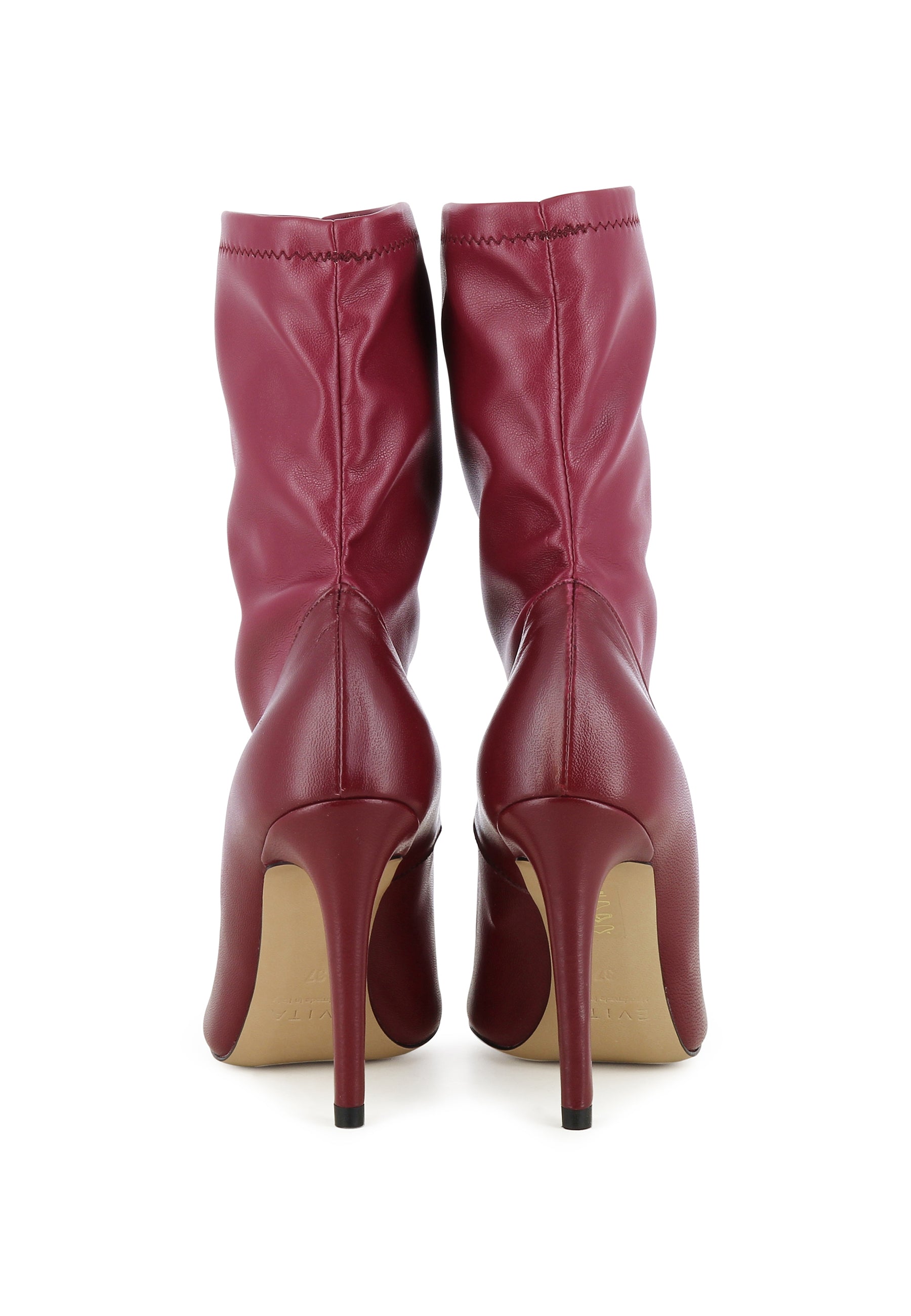 ALINA Damen Stiefelette - Glattleder Bordeaux