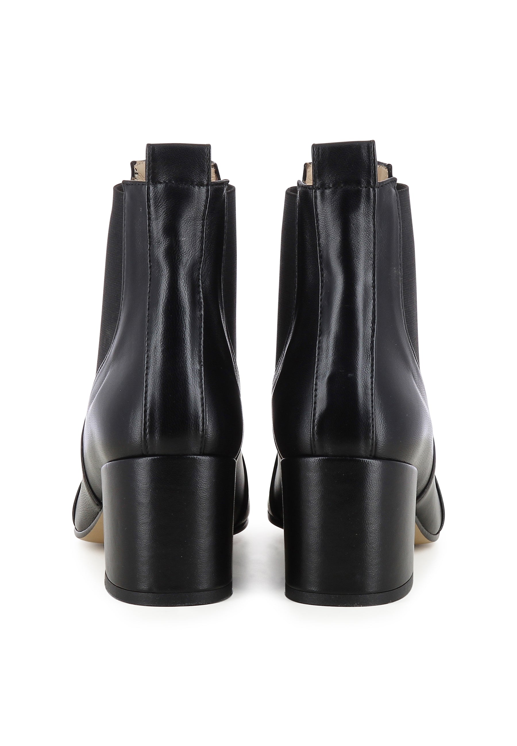 DARIANA Damen Stiefelette - Glattleder Schwarz