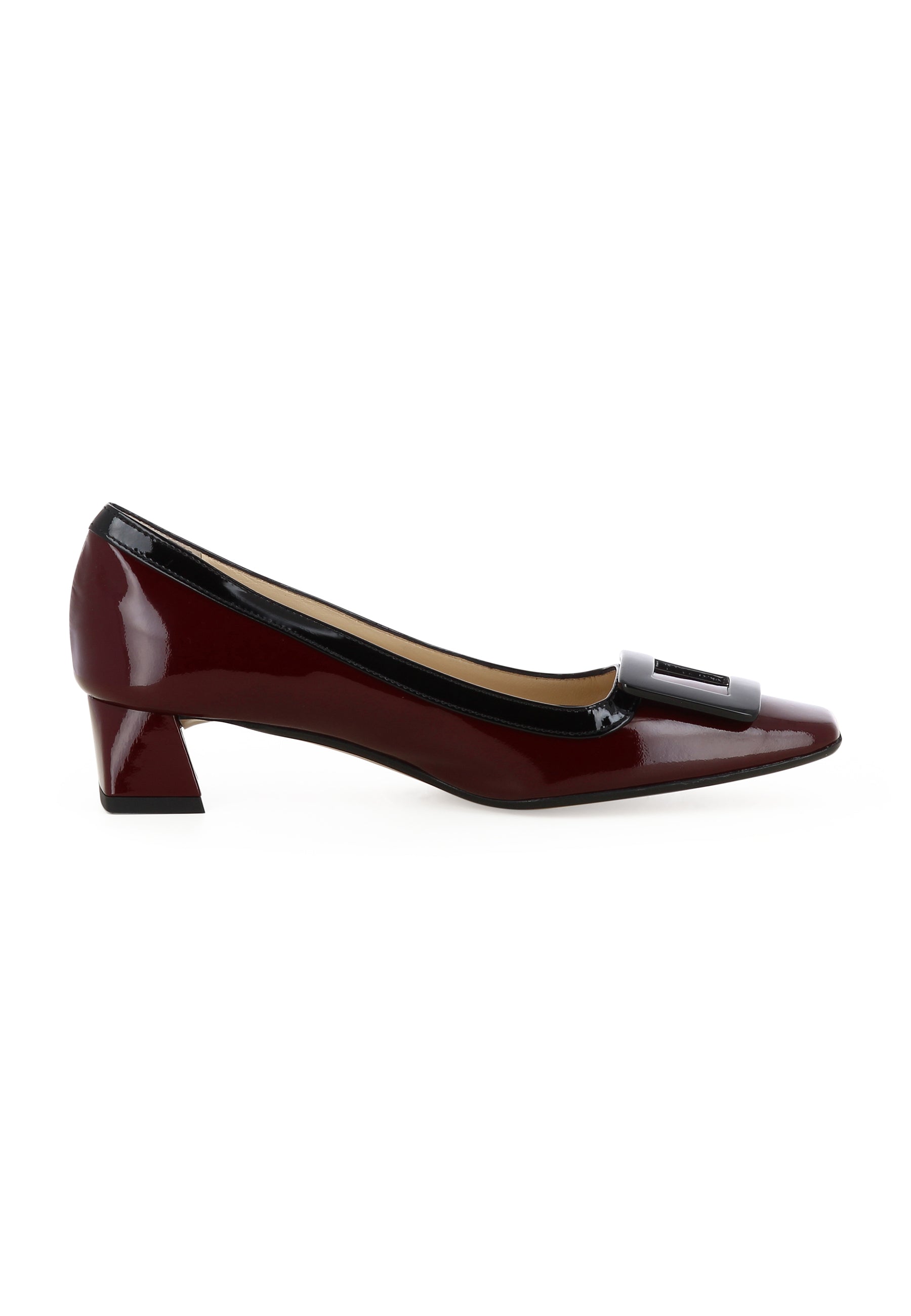 SABRINA Damen Pumps - Lackleder Bordeaux/ Schwarz