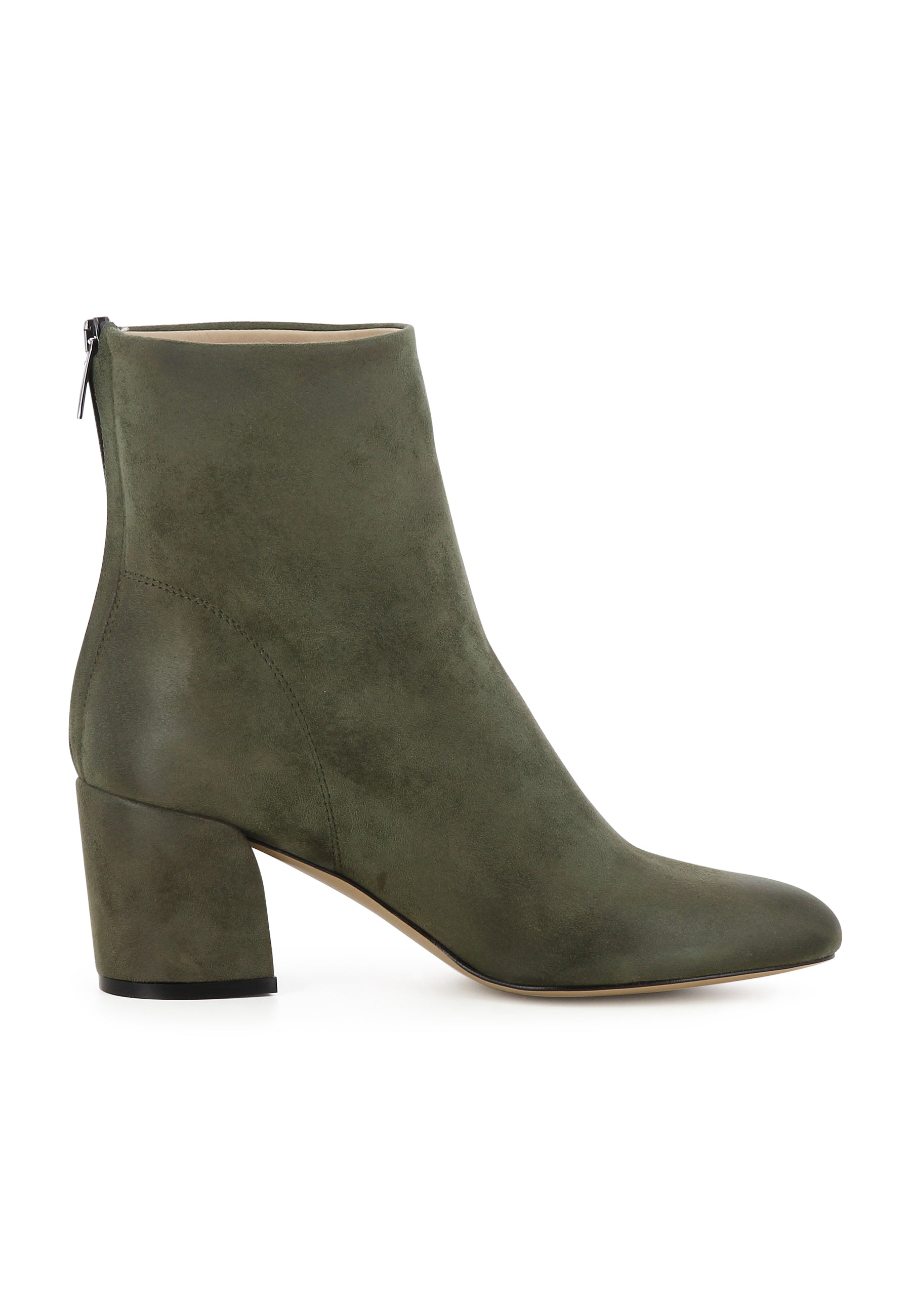 Damen Stiefelette - Nubukleder Dunkelgrün
