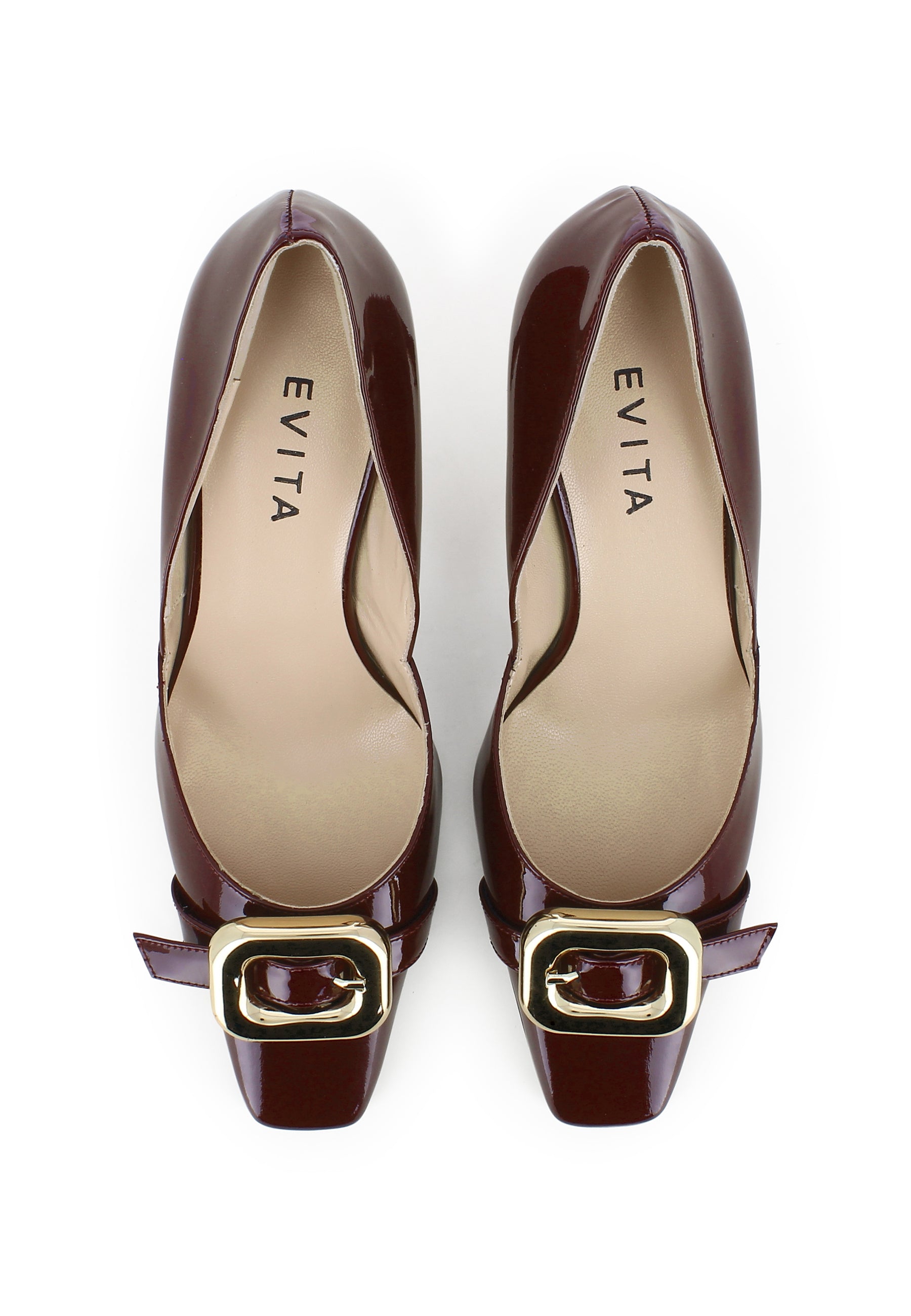 CARMELA Damen Pumps Halboffen - Lackleder Bordeaux