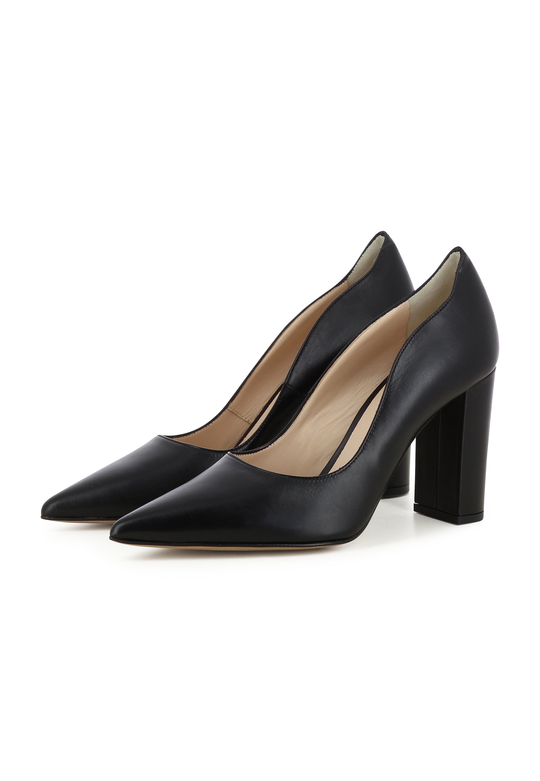 NATALIA Damen Pumps - Glattleder Schwarz