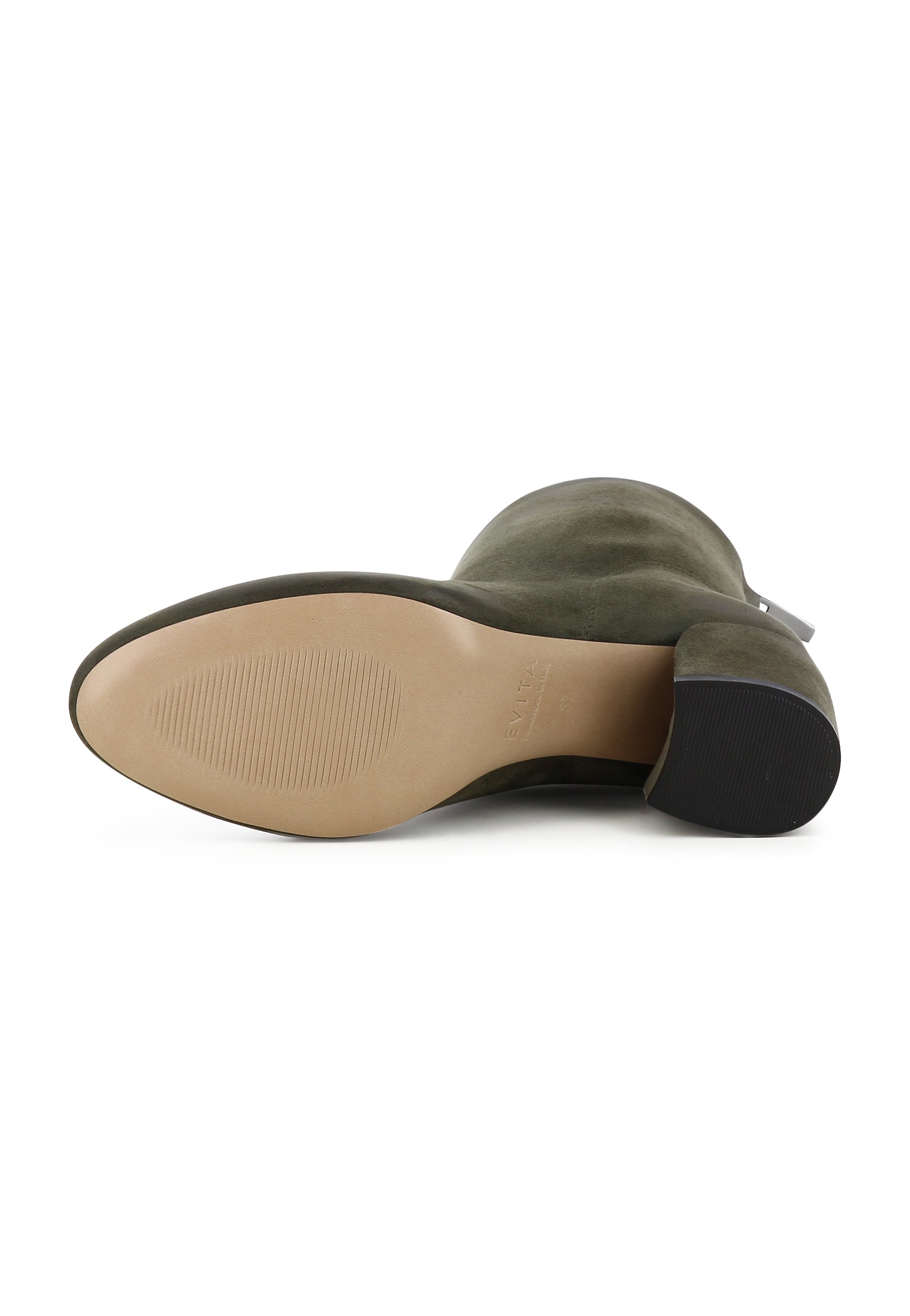 Damen Stiefelette - Nubukleder Dunkelgrün