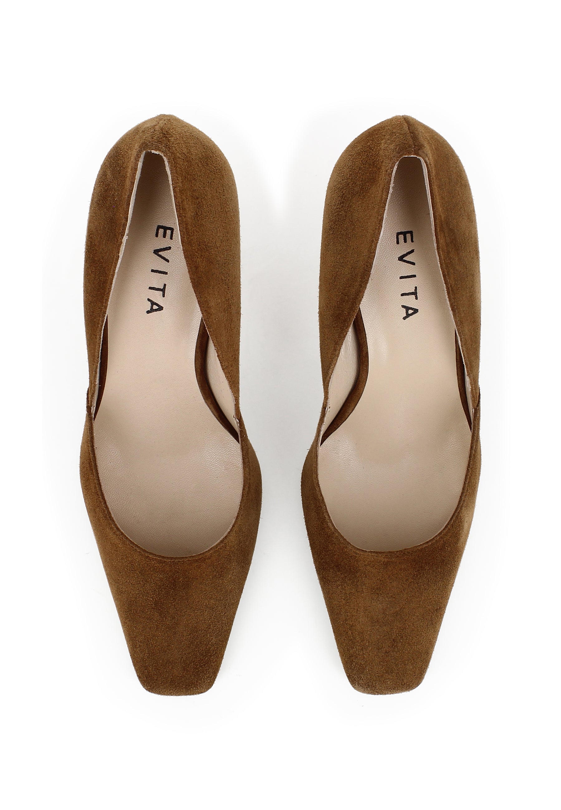 CARMELA Damen Pumps Halboffen - Rauleder Hellbraun