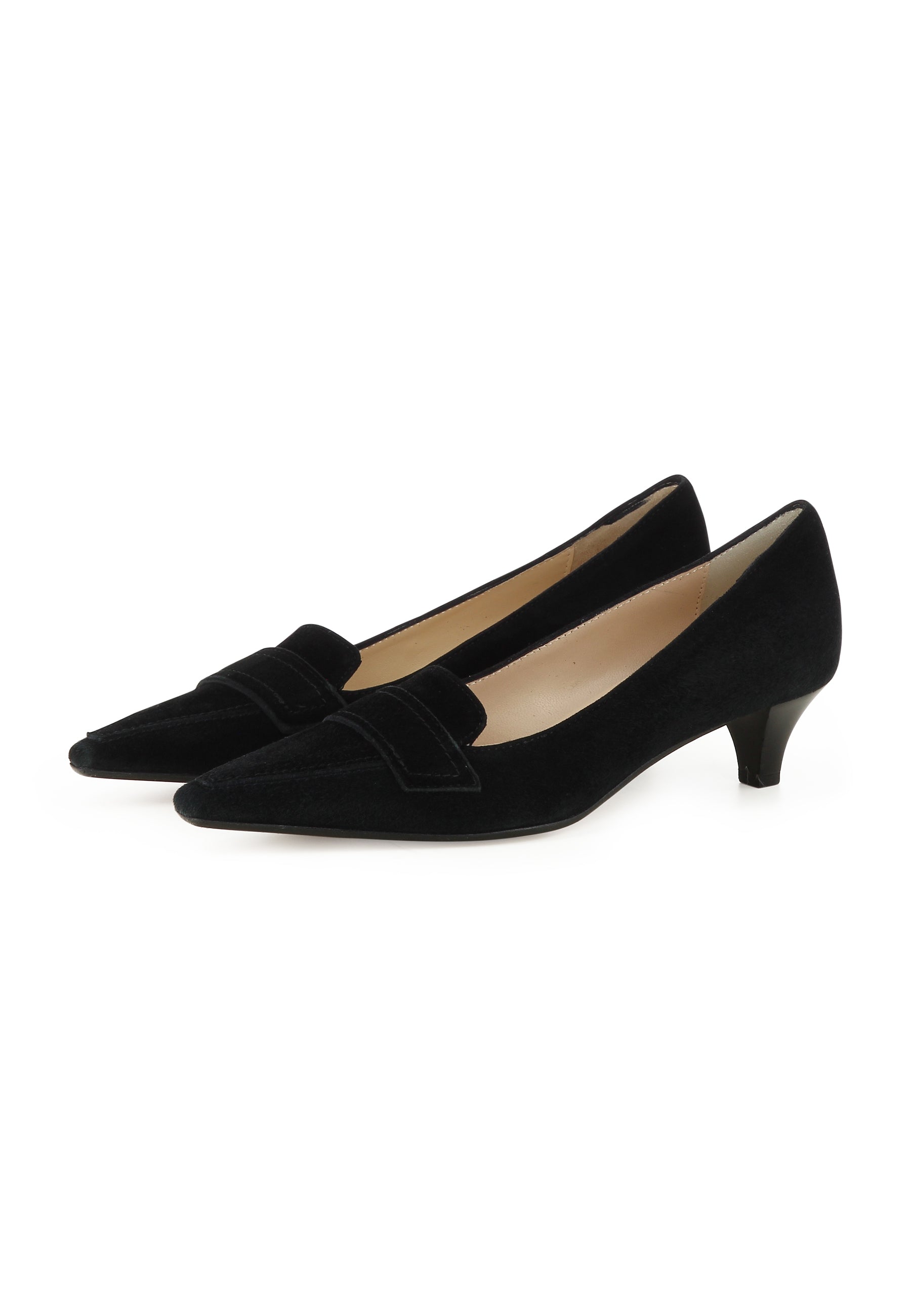 LIA Damen Pumps - Rauleder Schwarz