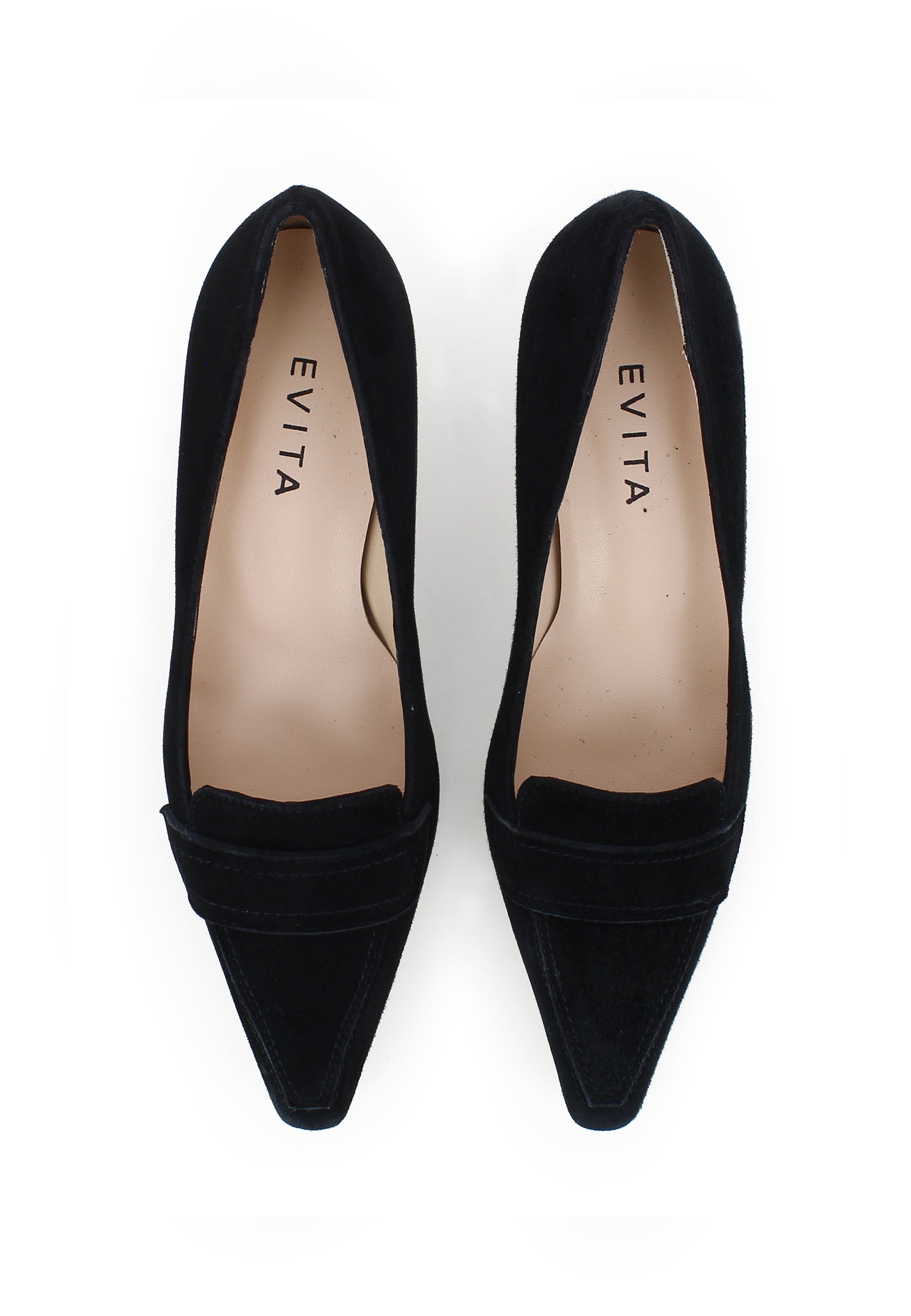 LIA Damen Pumps - Rauleder Schwarz