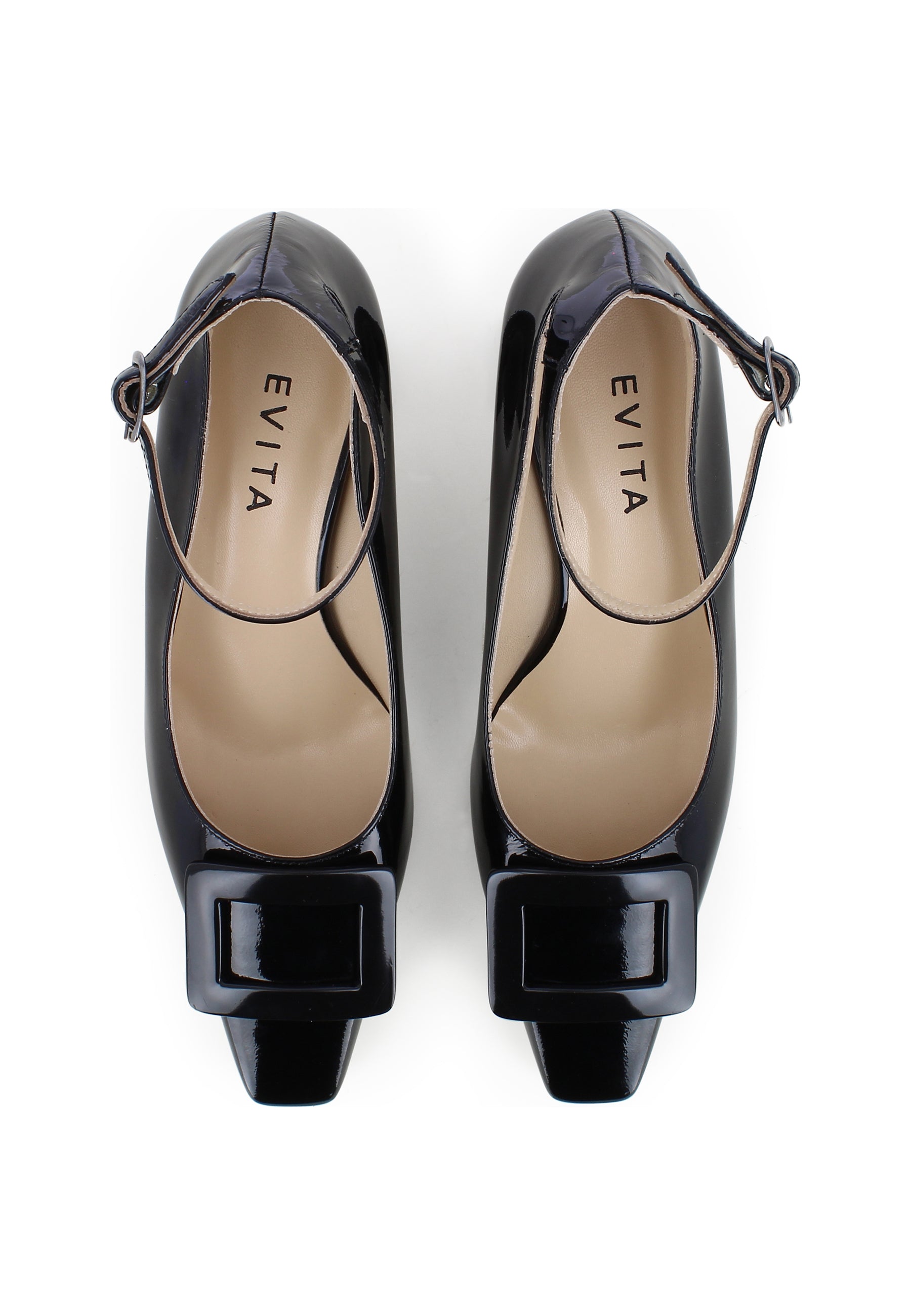 VANESSA Damen Pumps - Lackleder Schwarz