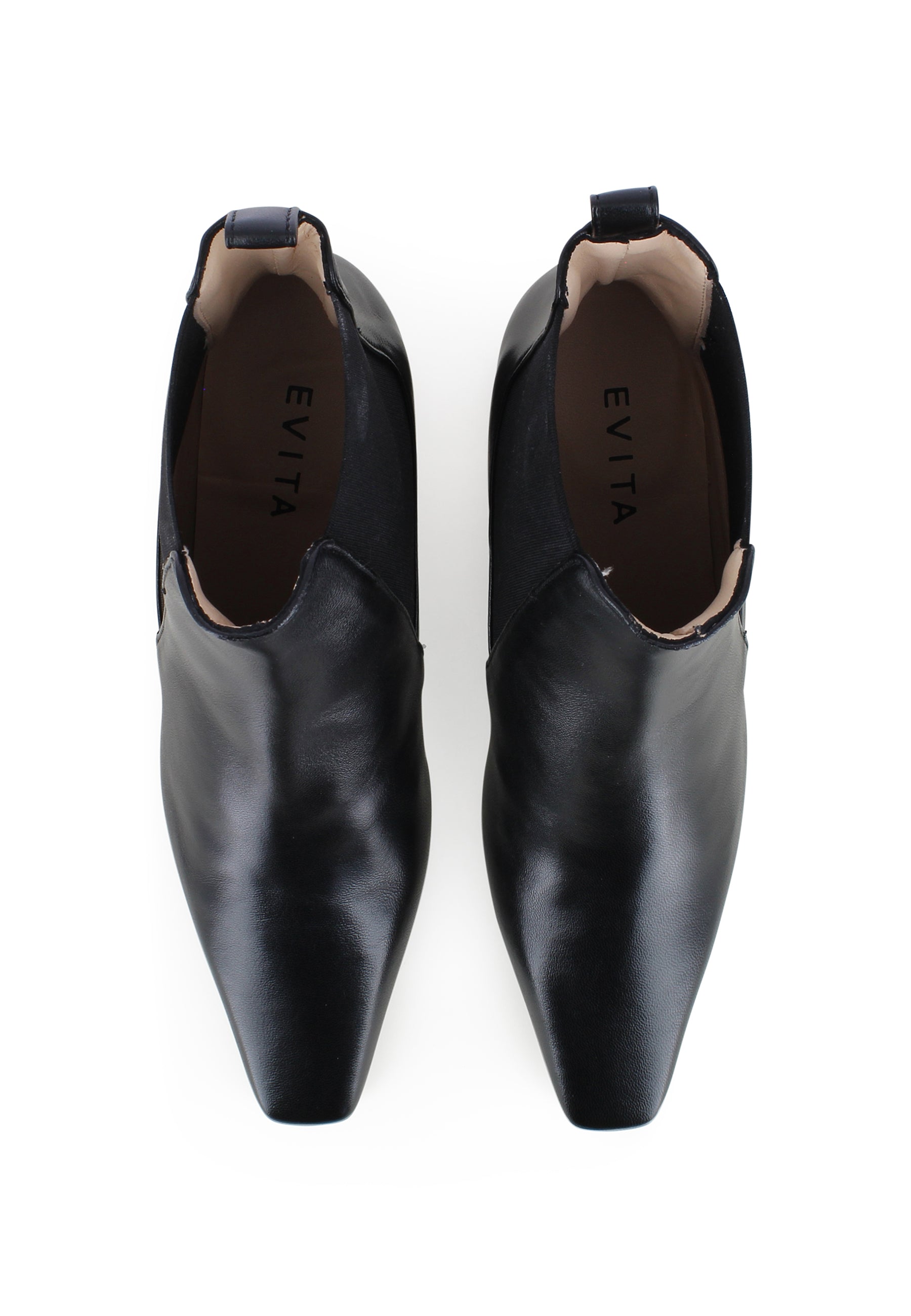 VANESSA Damen Stiefelette - Glattleder Schwarz
